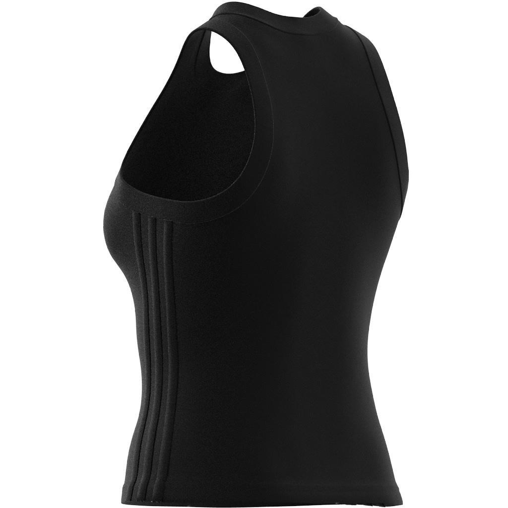 All Gym Seasonal Rib Tight Fit Tonal 3-Stripes Tank Top, Black, , large image number 11