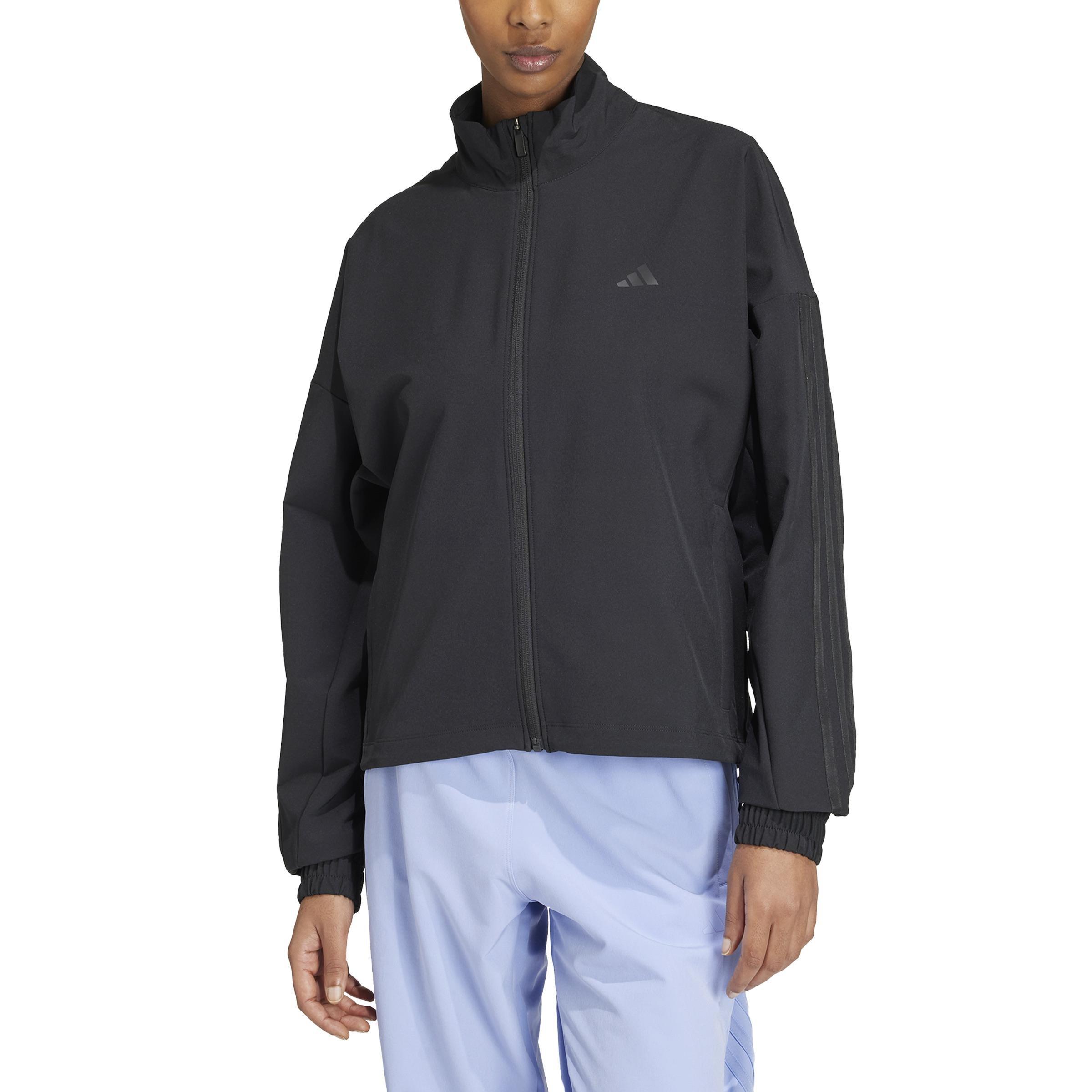 Pacer All Gym Tonal 3-Stripes Woven Jacket, Black, , large image number 0