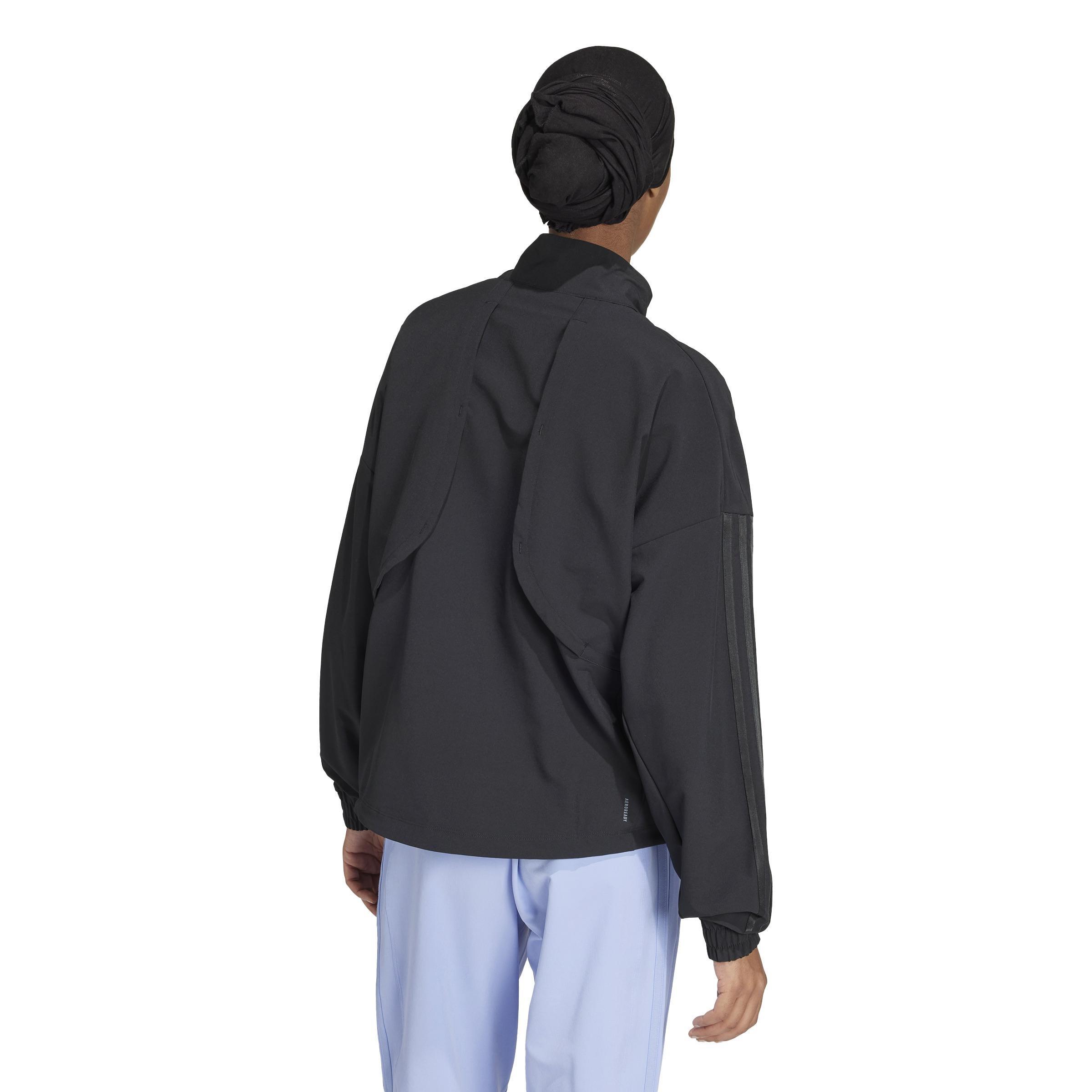 Pacer All Gym Tonal 3-Stripes Woven Jacket, Black, , large image number 3