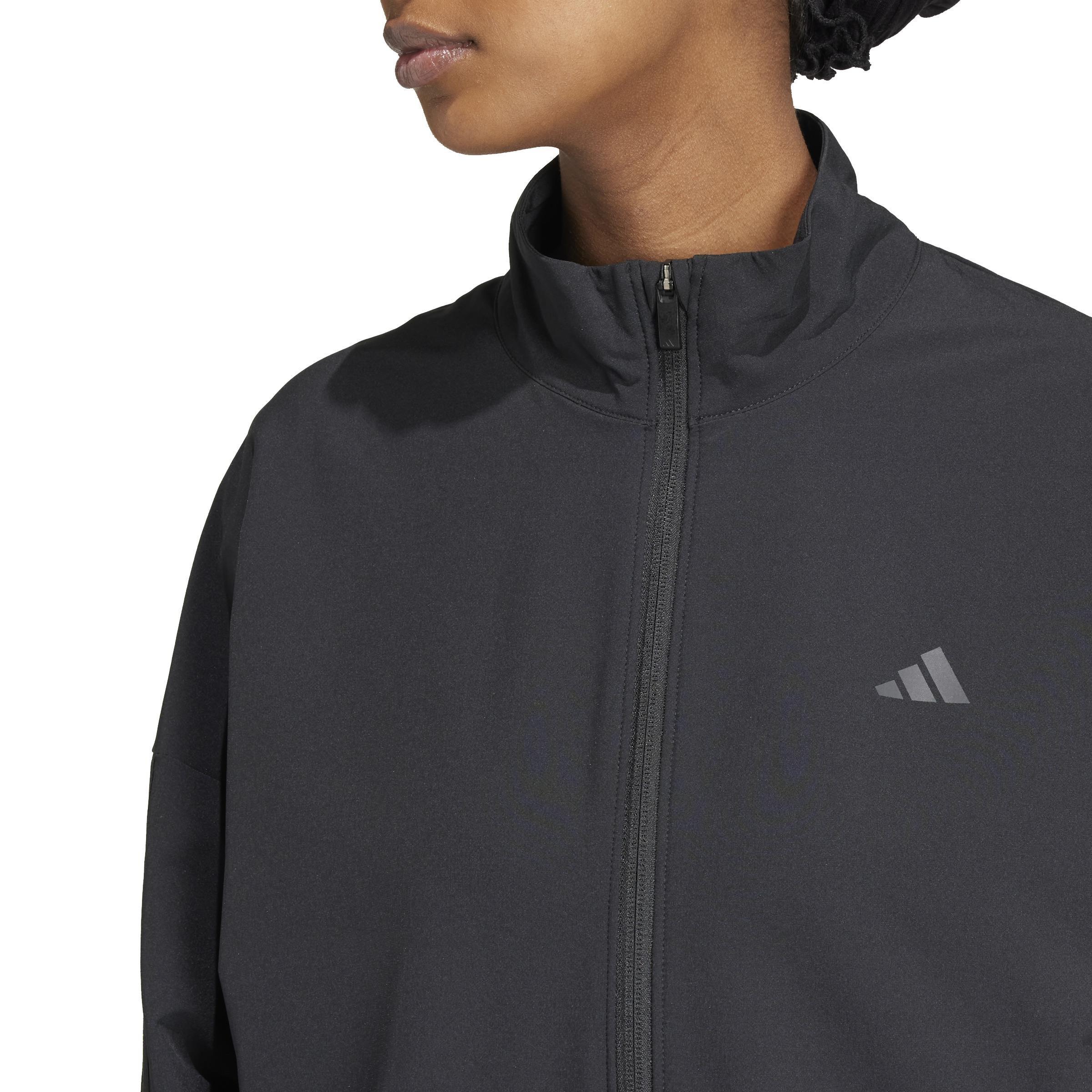 Pacer All Gym Tonal 3-Stripes Woven Jacket, Black, A701_ONE, large image number 4