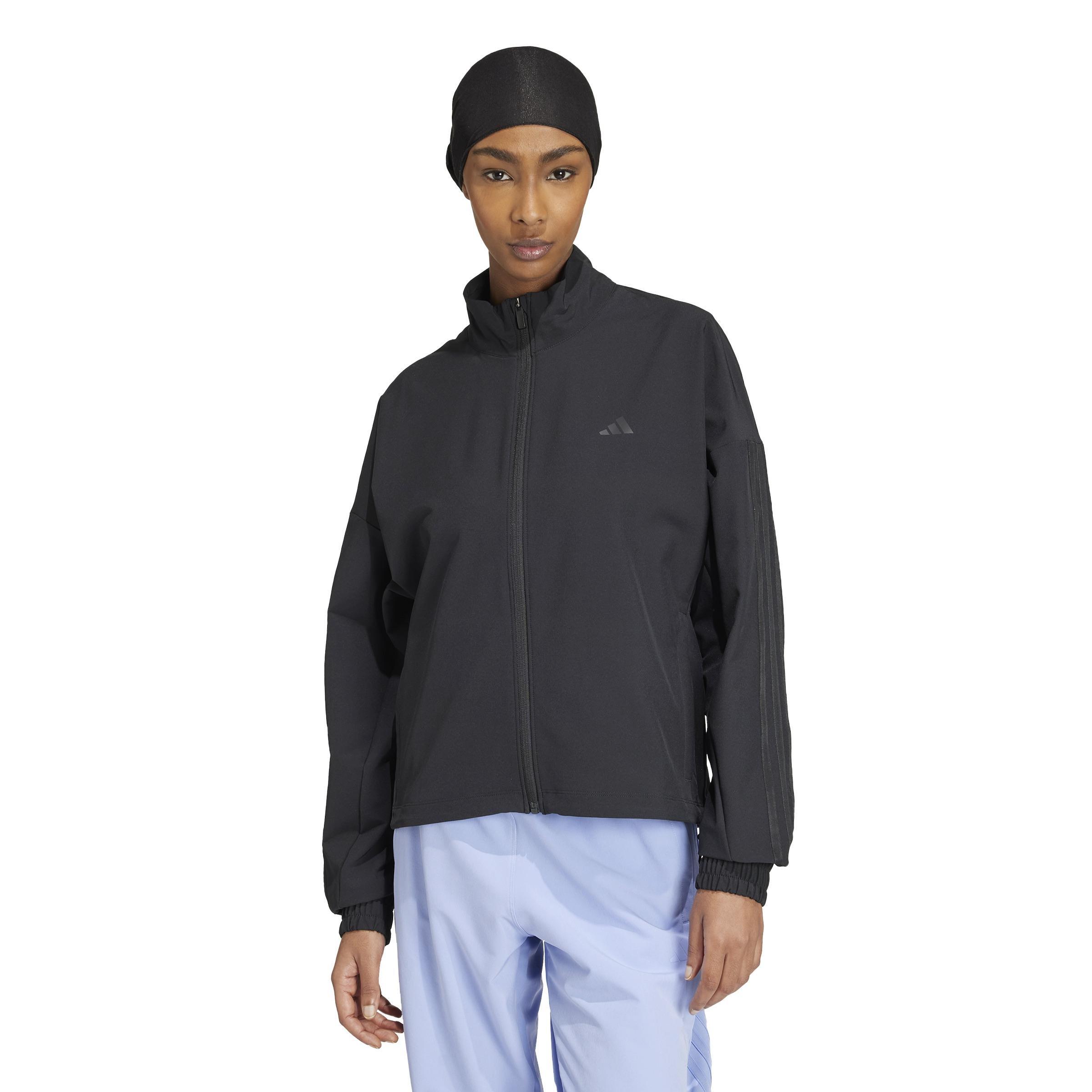 Pacer All Gym Tonal 3-Stripes Woven Jacket, Black, , large image number 7