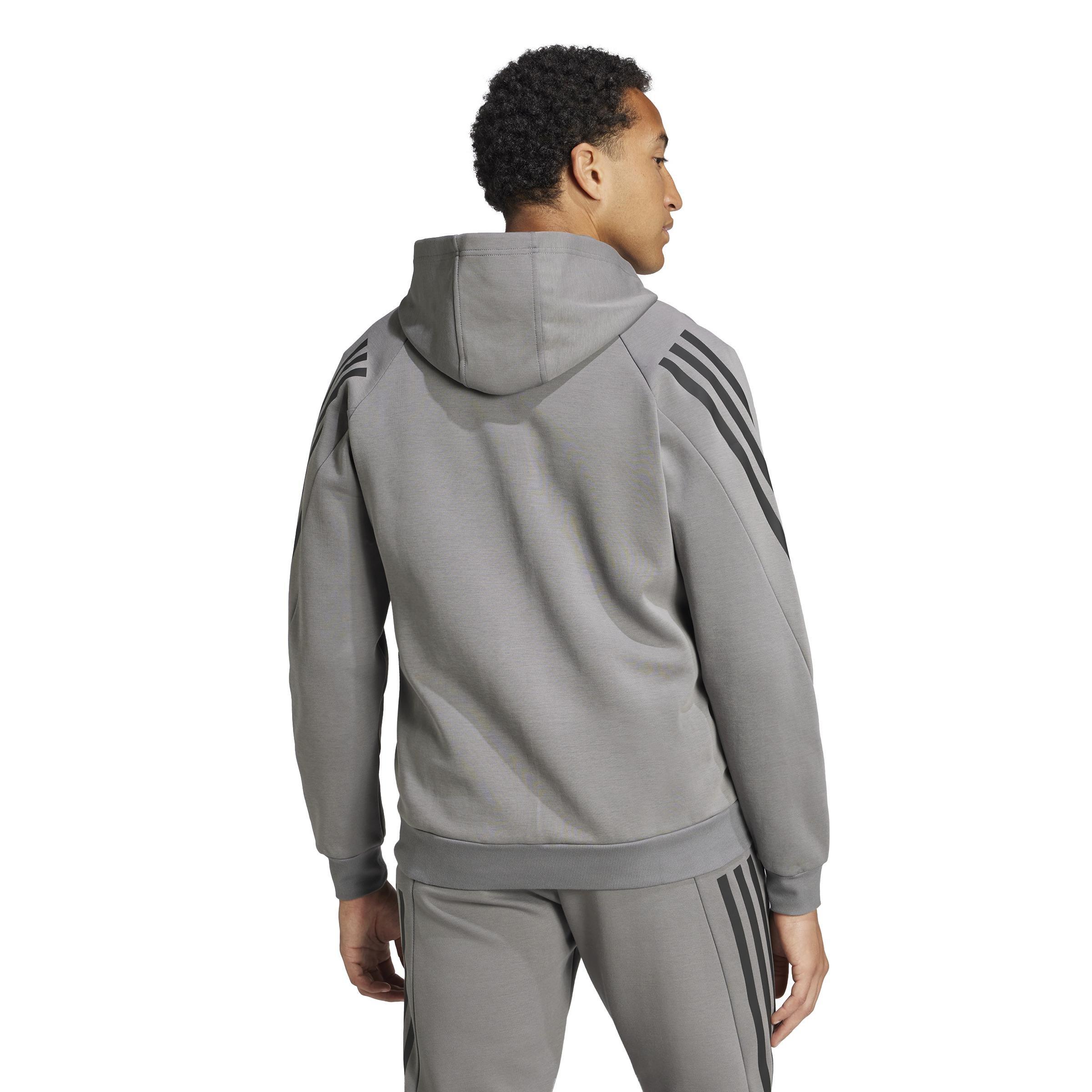 Future Icons 3 Stripes Full-Zip Hoodie, Grey, A701_ONE, large image number 3