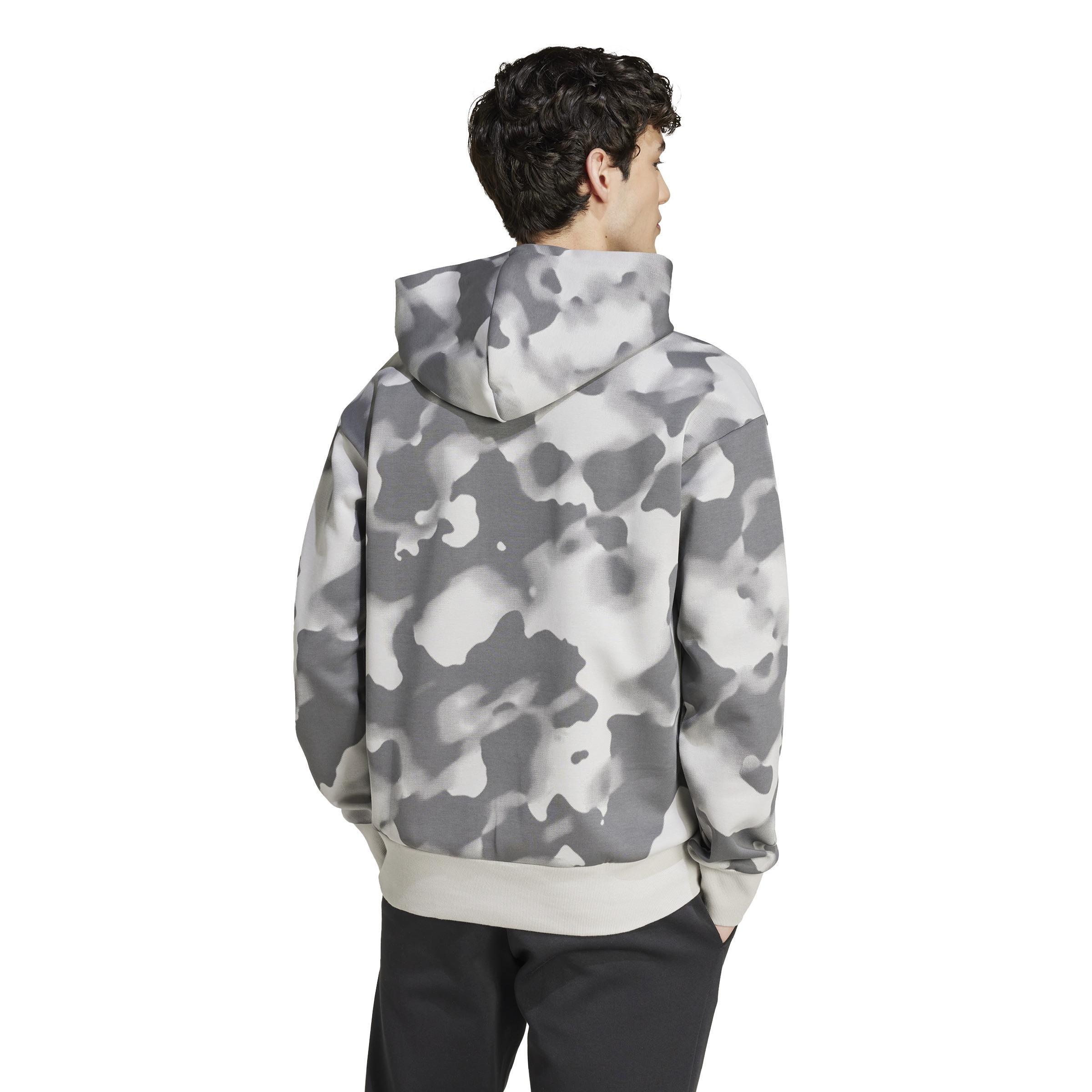 Future Icons Badge of Sport Allover Print Hoodie, Grey, A701_ONE, large image number 1