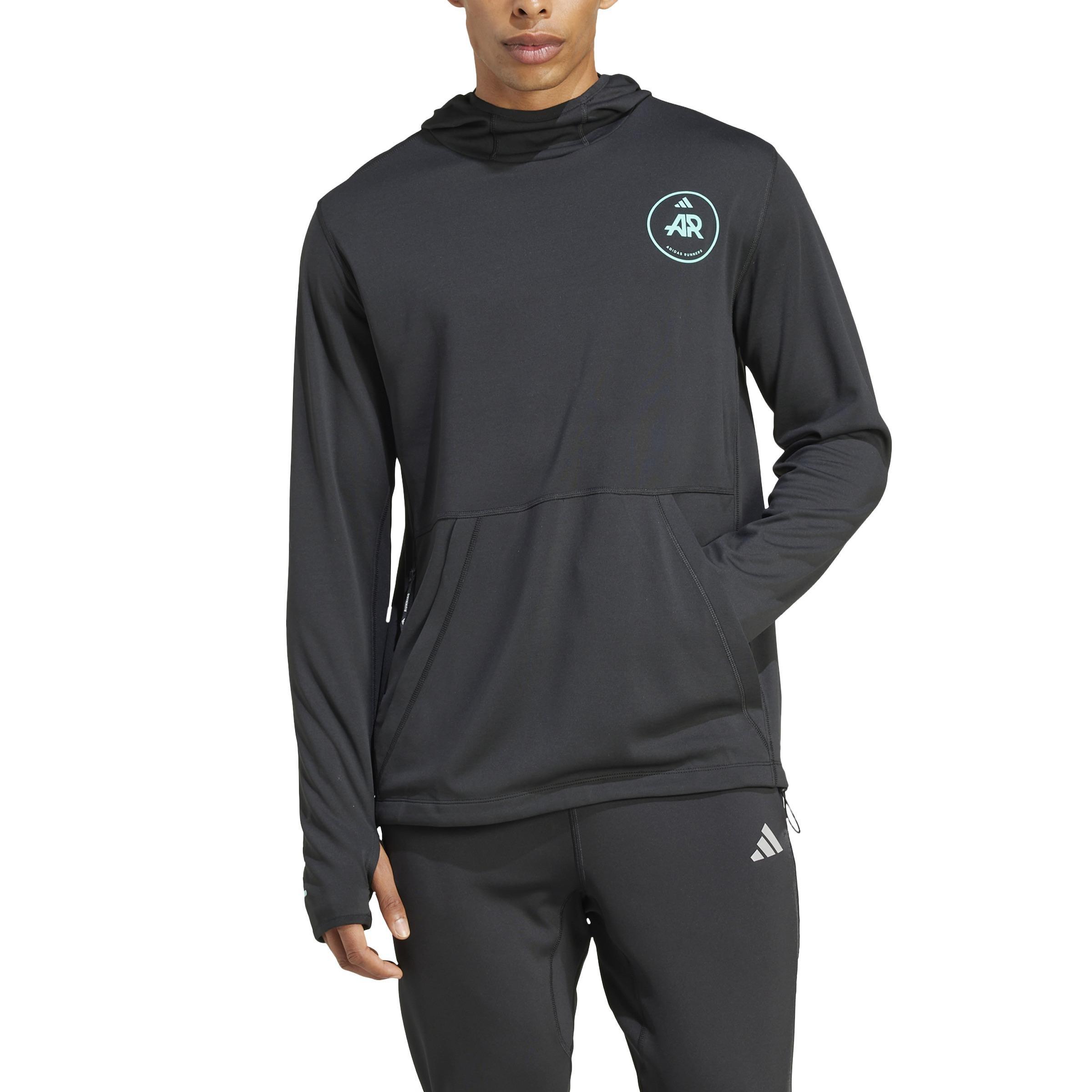 Own the Run Runners Hoodie (Gender Neutral), Black, A701_ONE, large image number 0