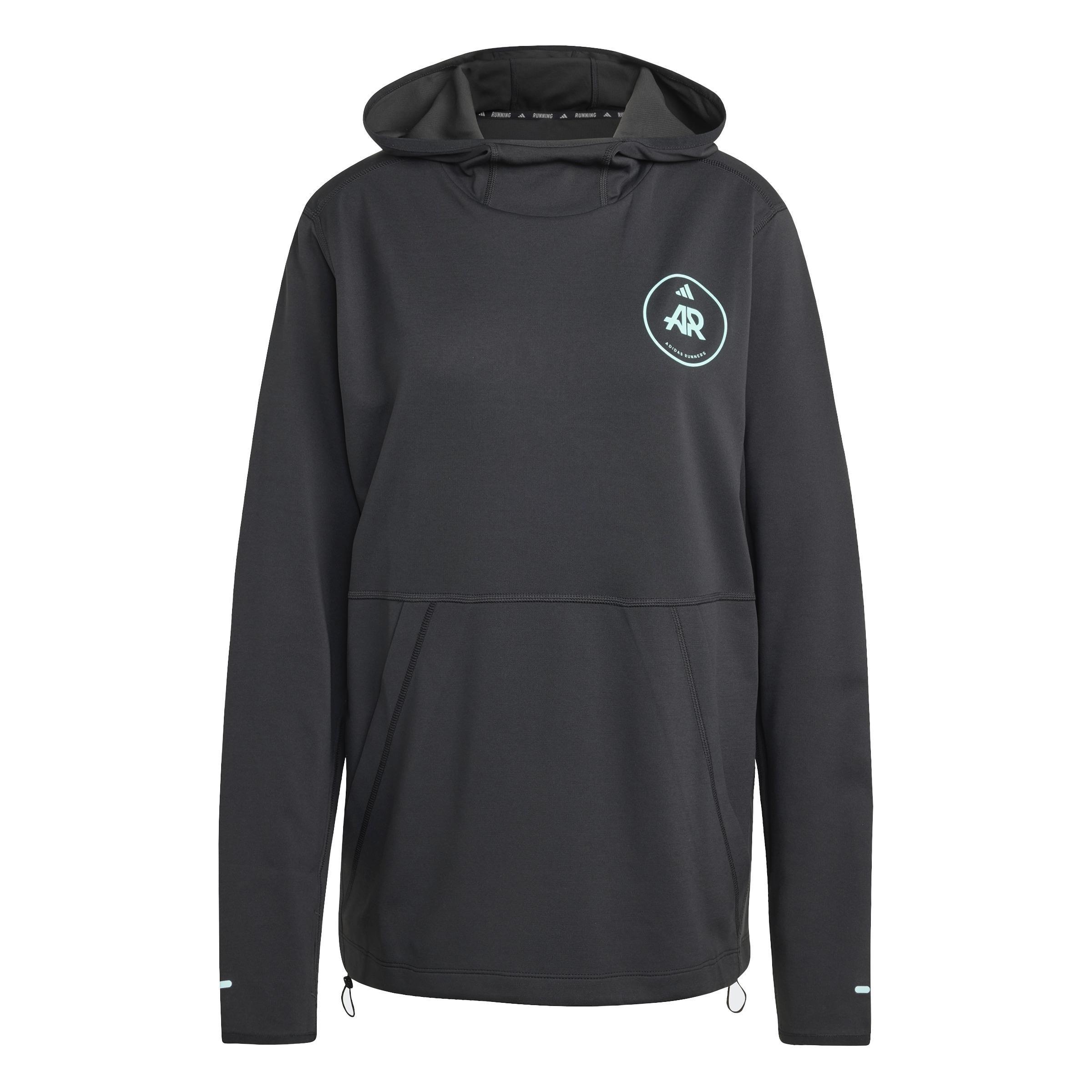 Own the Run Runners Hoodie (Gender Neutral), Black, A701_ONE, large image number 1