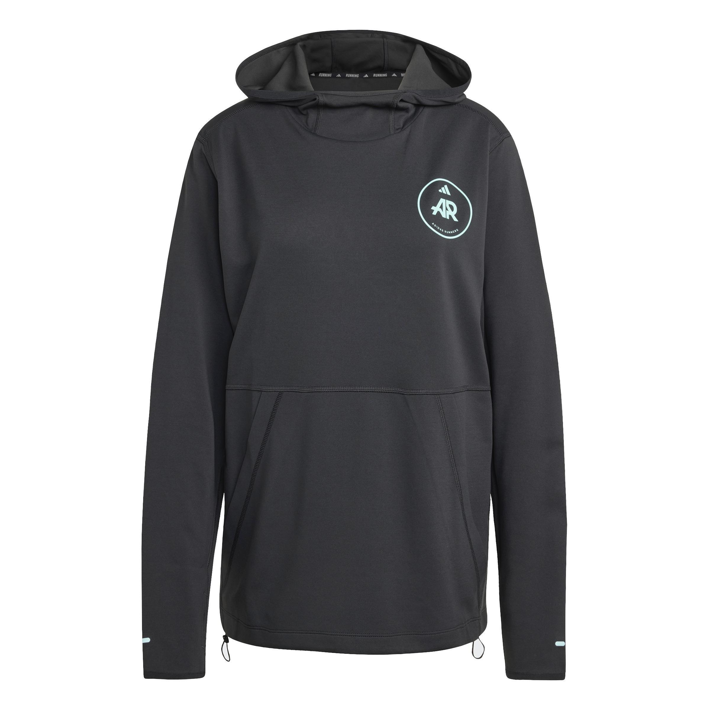 Own the Run Runners Hoodie (Gender Neutral), Black, A701_ONE, large image number 2