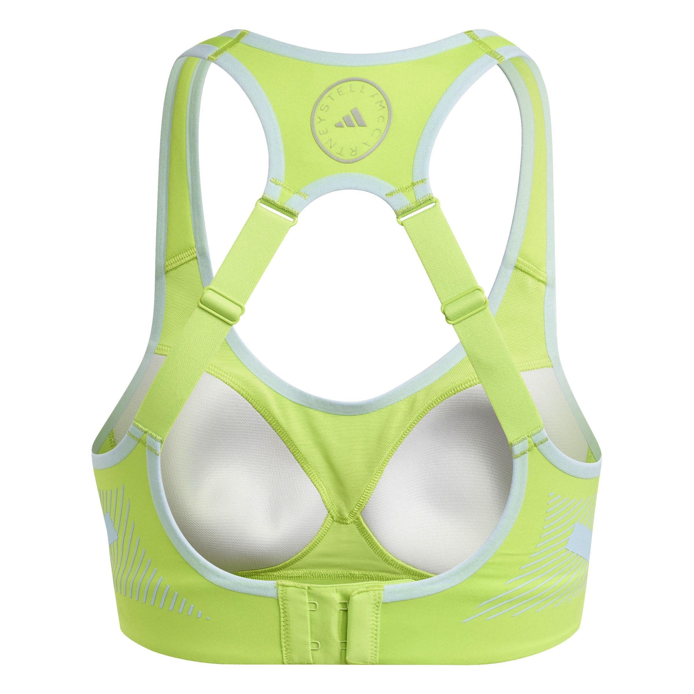 adidas by Stella McCartney TruePace High Support Sports Bra, Green, A701_ONE, large image number 3