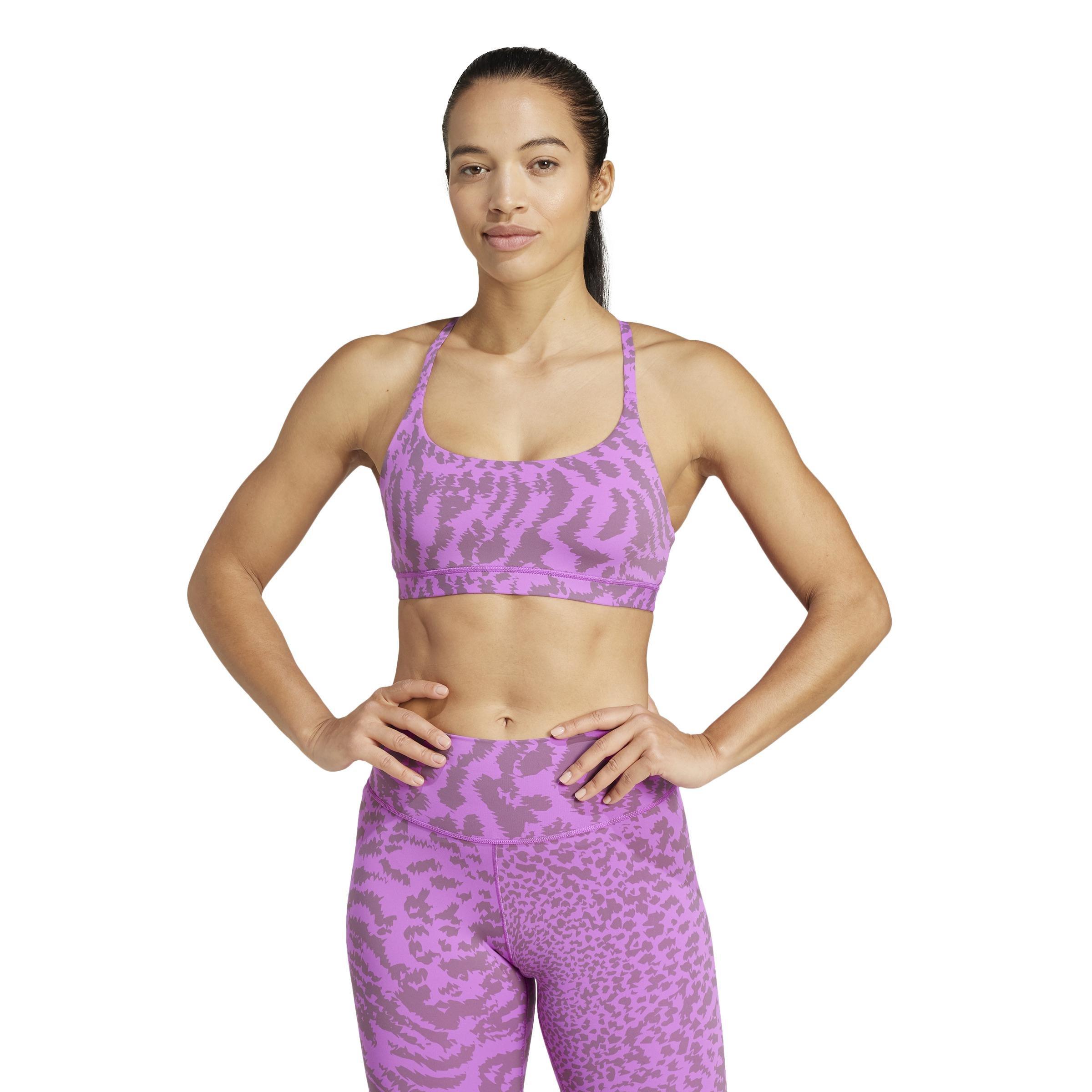 All Me Light-Support All-Over Print Bra, Purple, A701_ONE, large image number 1