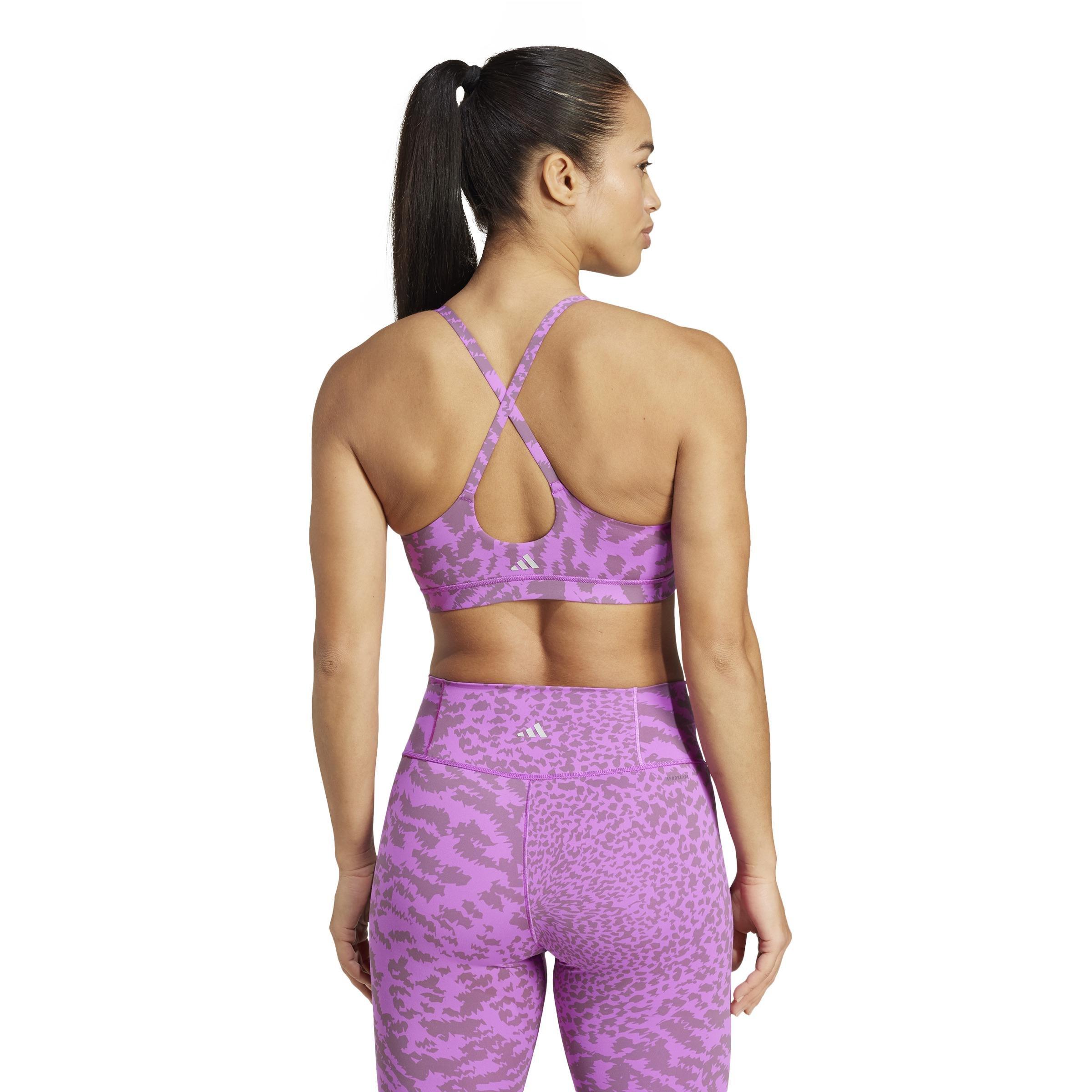 All Me Light-Support All-Over Print Bra, Purple, A701_ONE, large image number 3