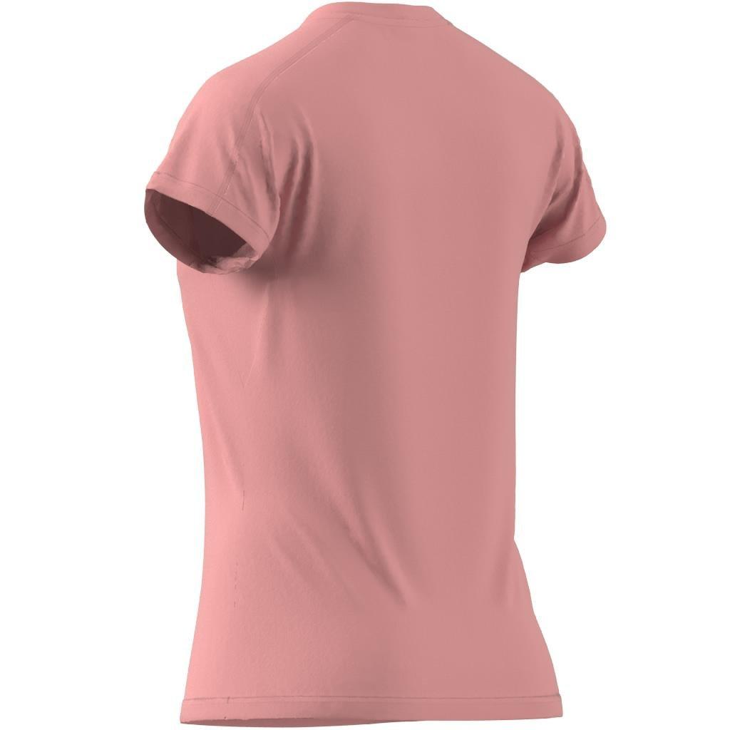 Aeroready Train Essentials Minimal Branding V-Neck T-Shirt, Pink, A701_ONE, large image number 10