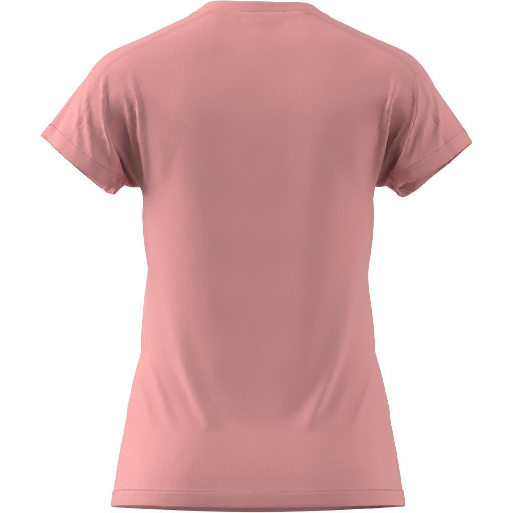 Aeroready Train Essentials Minimal Branding V-Neck T-Shirt, Pink, A701_ONE, large image number 13