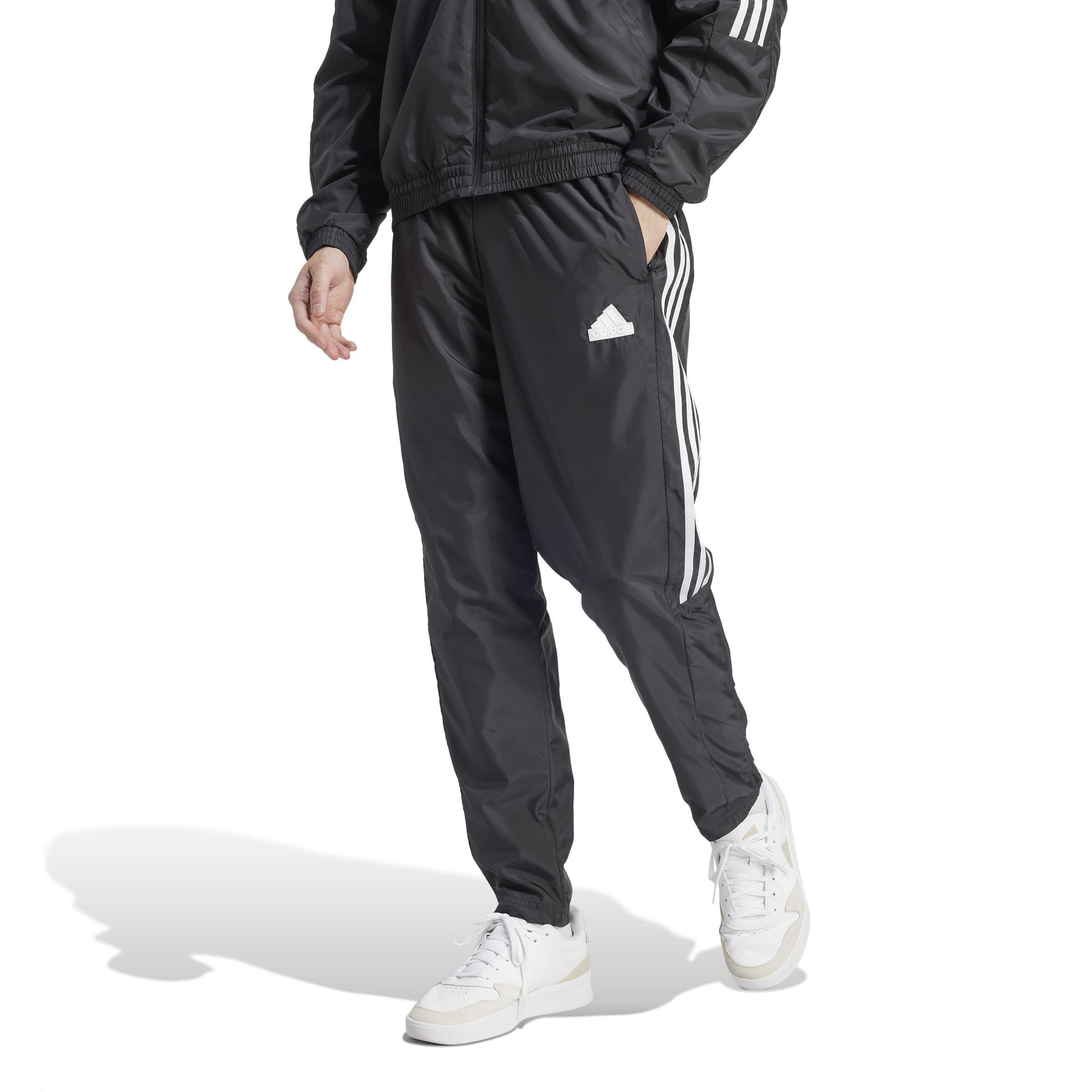 House Of Tiro Woven Tracksuit Bottoms, Black, A701_ONE, large image number 8