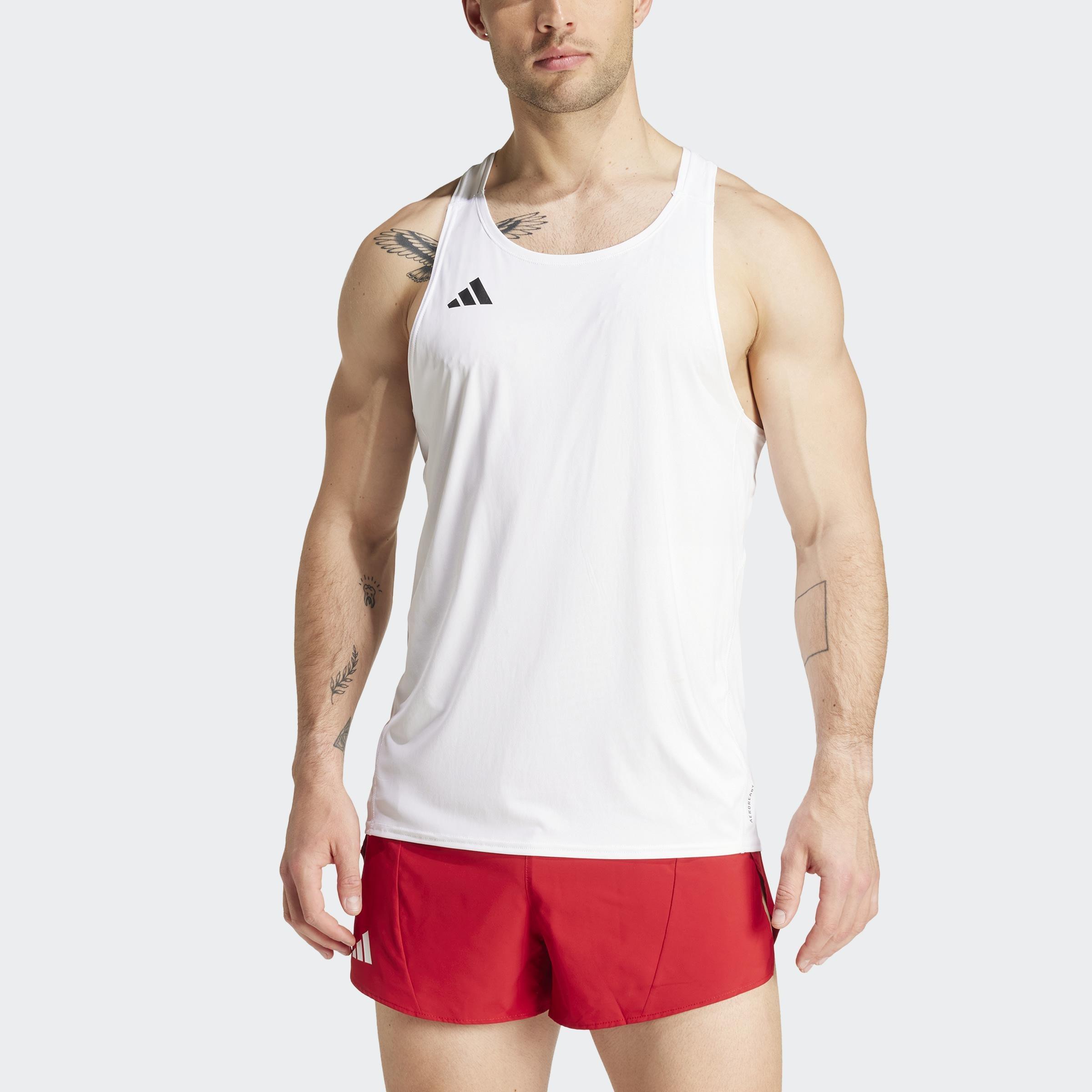 Adizero Essentials Running Tank Top, White, , medium