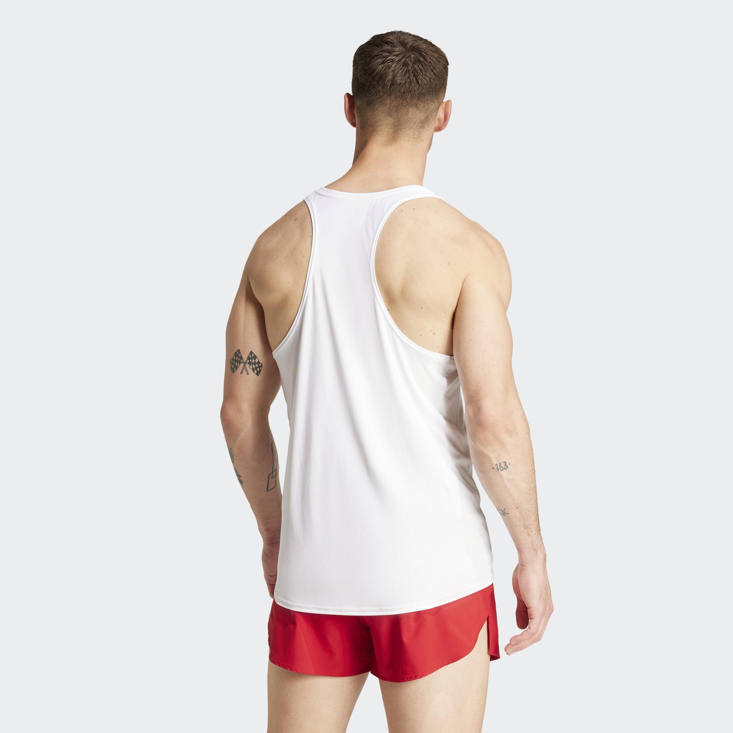 Adizero Essentials Running Tank Top, White, , large image number 4