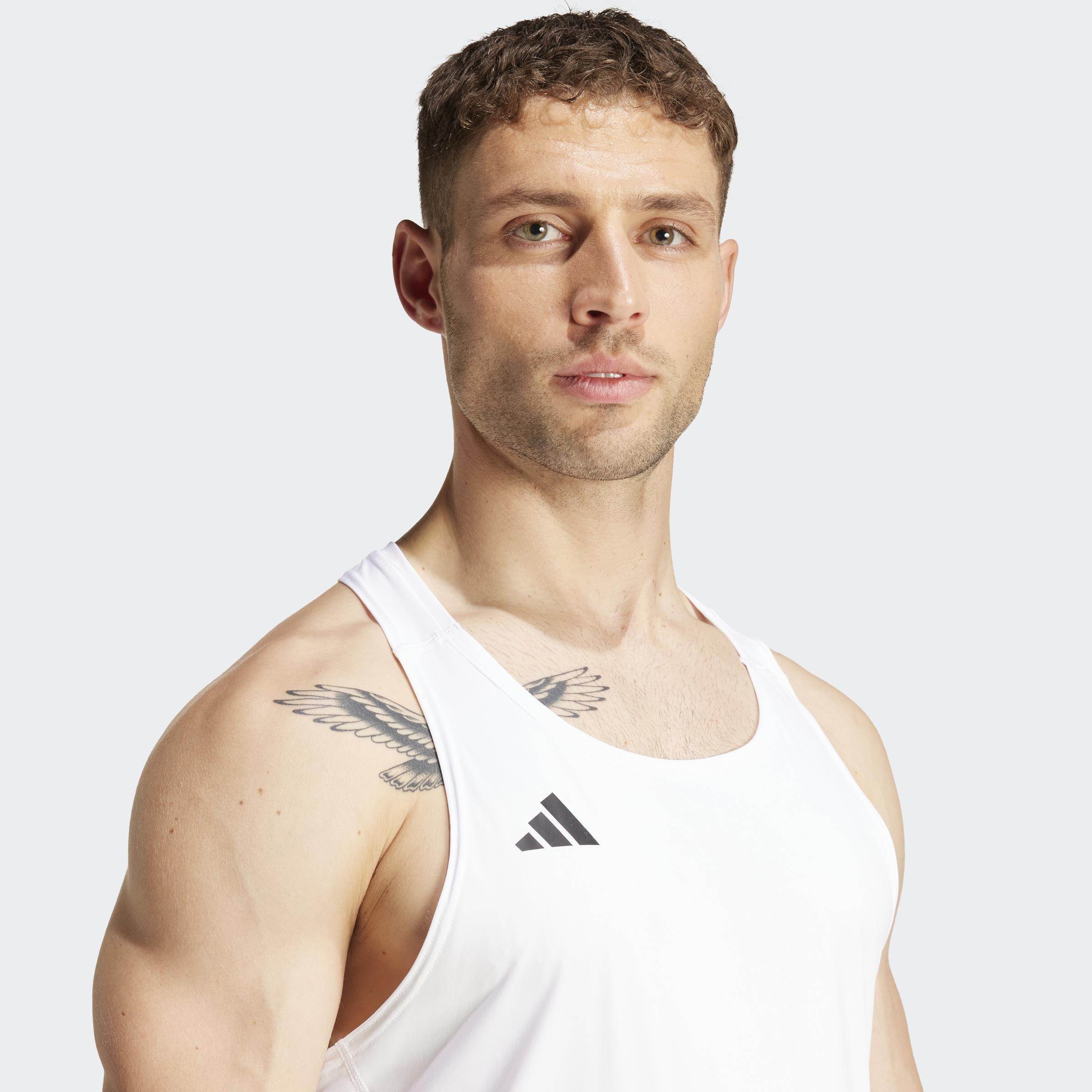 Adizero Essentials Running Tank Top, White, , large image number 5