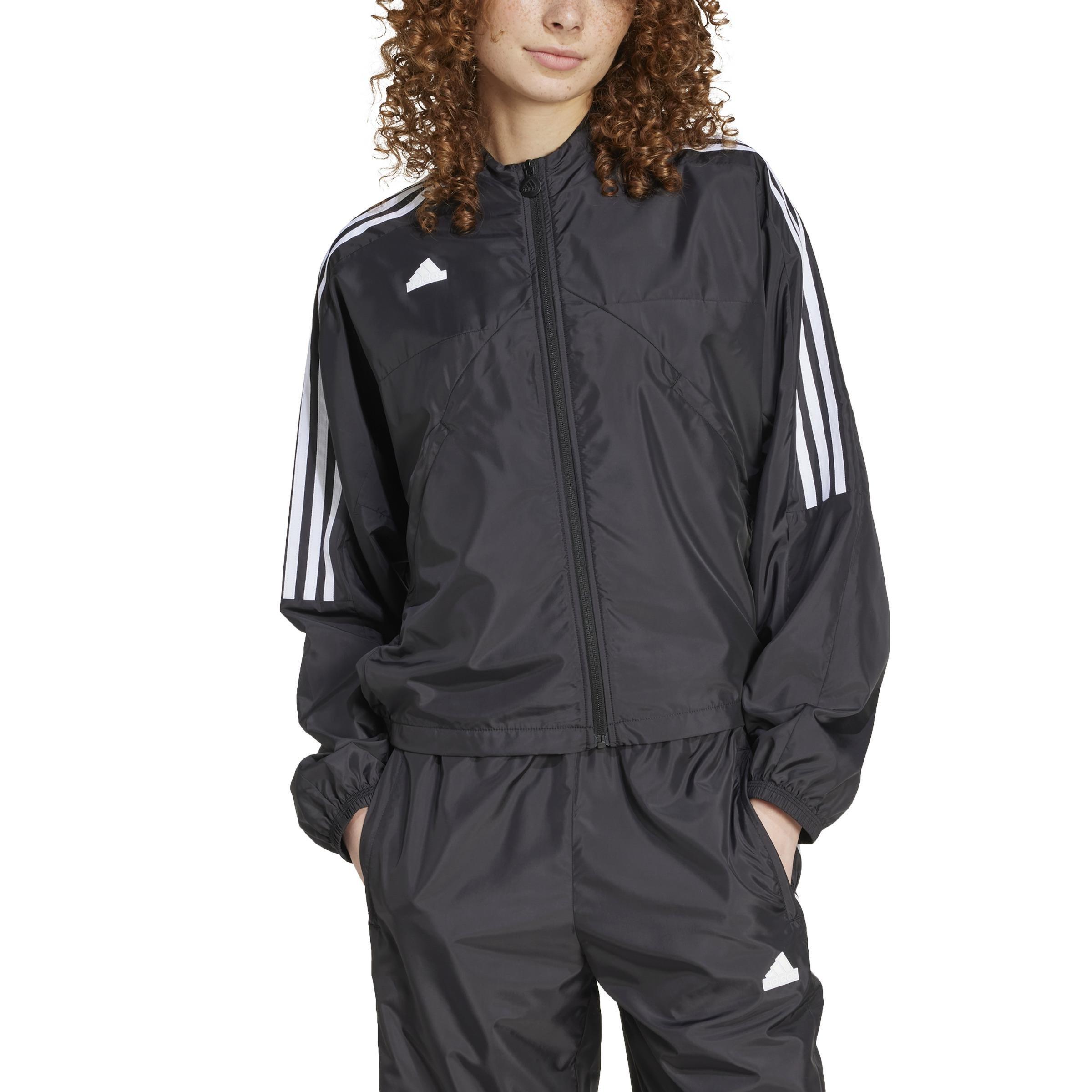 Tiro Cut 3-Stripes Summer Woven Track Top, Black, A701_ONE, large image number 0