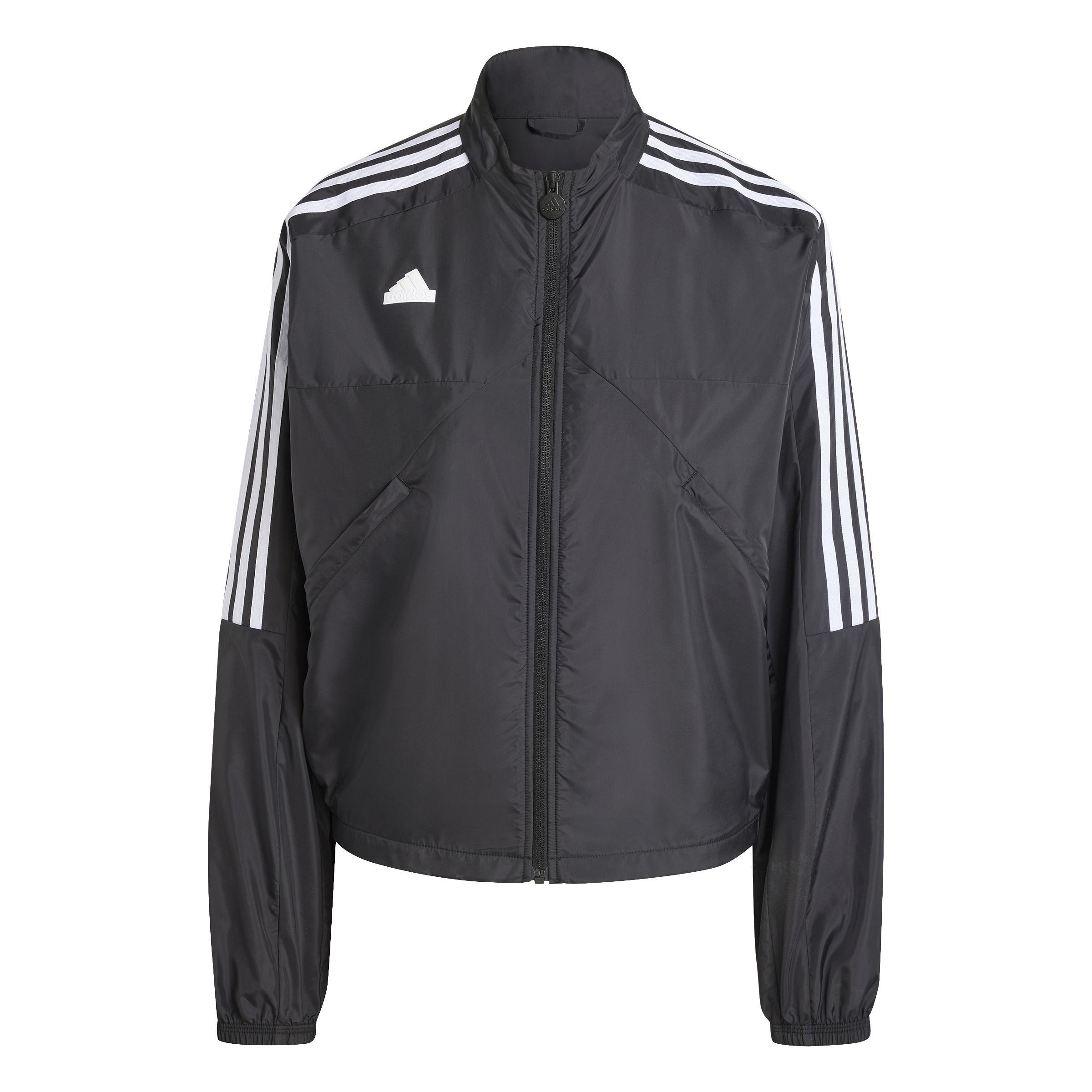 Tiro Cut 3-Stripes Summer Woven Track Top, Black, A701_ONE, large image number 2