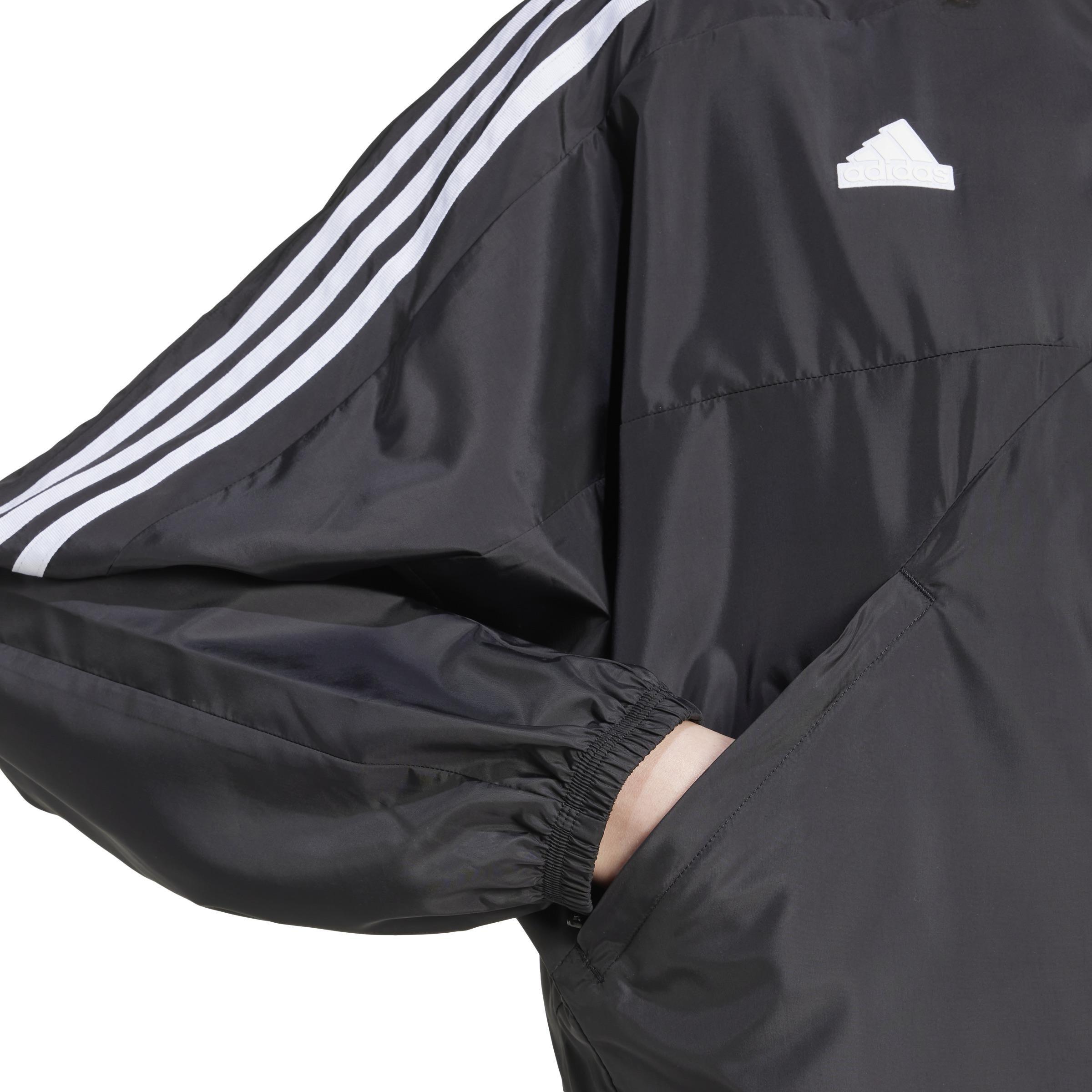 Tiro Cut 3-Stripes Summer Woven Track Top, Black, A701_ONE, large image number 5