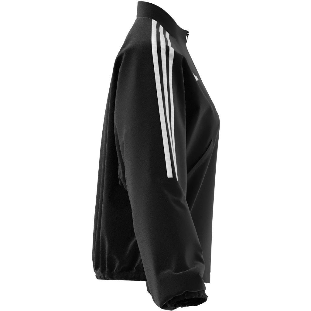 Tiro Cut 3-Stripes Summer Woven Track Top, Black, A701_ONE, large image number 7