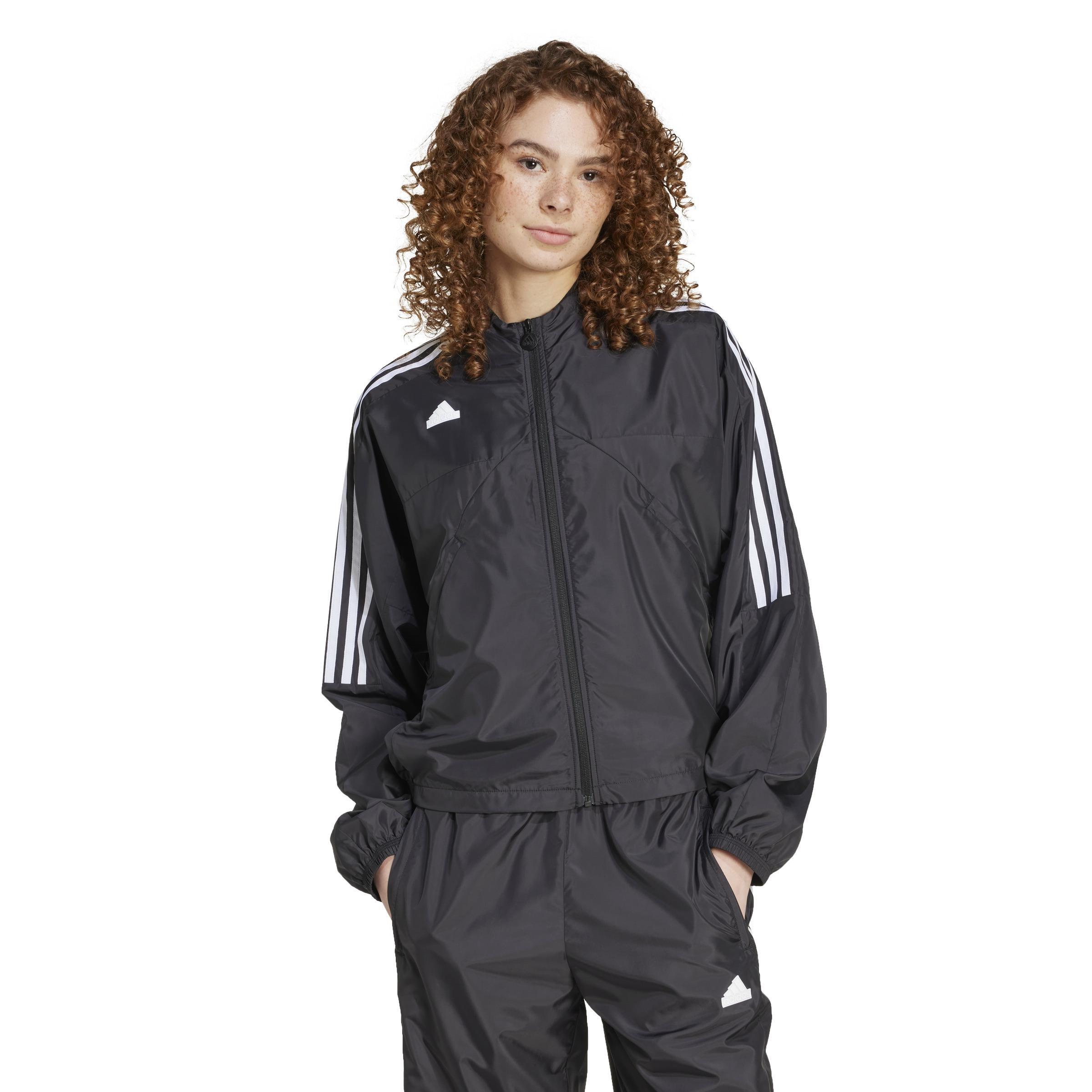 Tiro Cut 3-Stripes Summer Woven Track Top, Black, A701_ONE, large image number 12