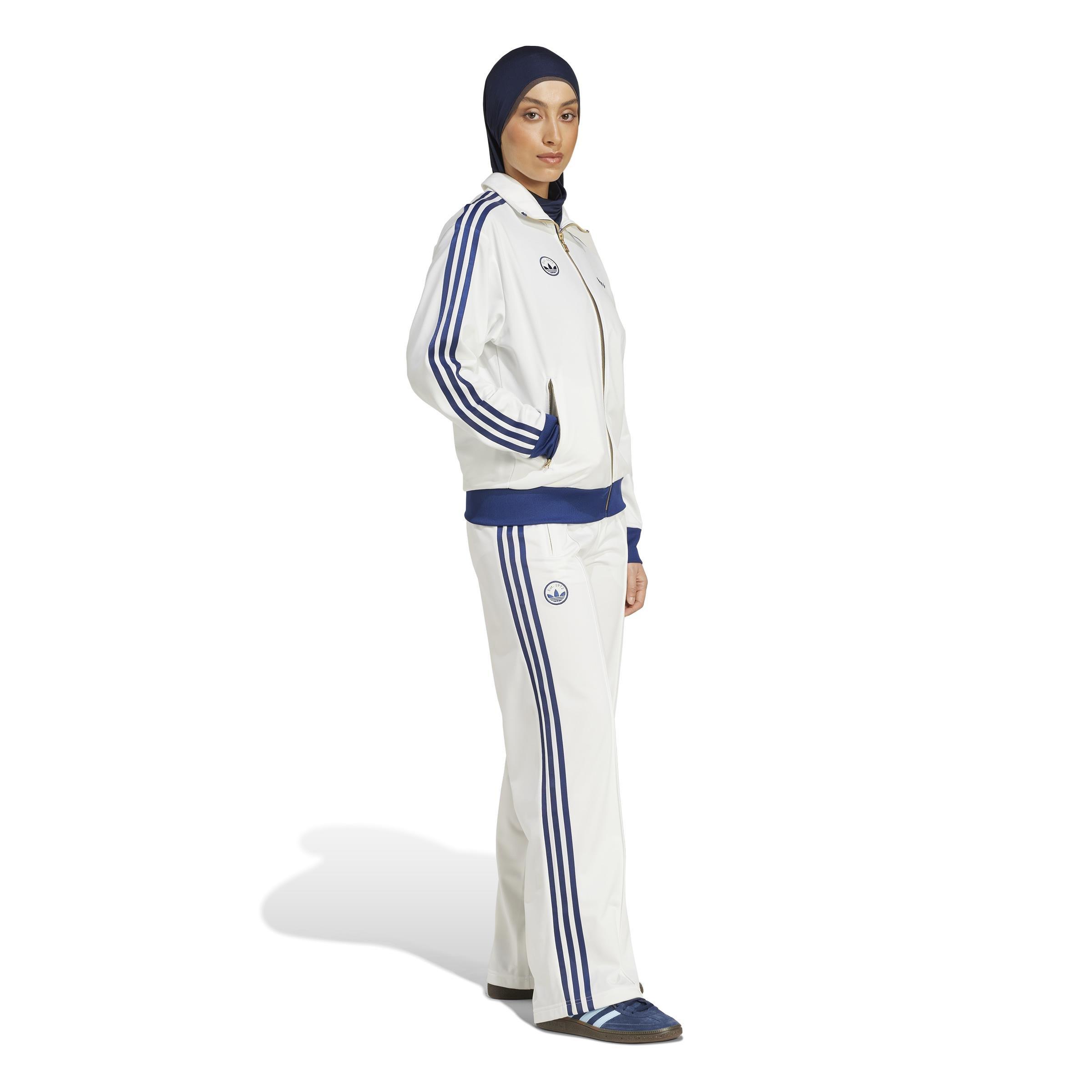 Women Firebird Badge Track Tracksuit Bottoms, White, A701_ONE, large image number 1