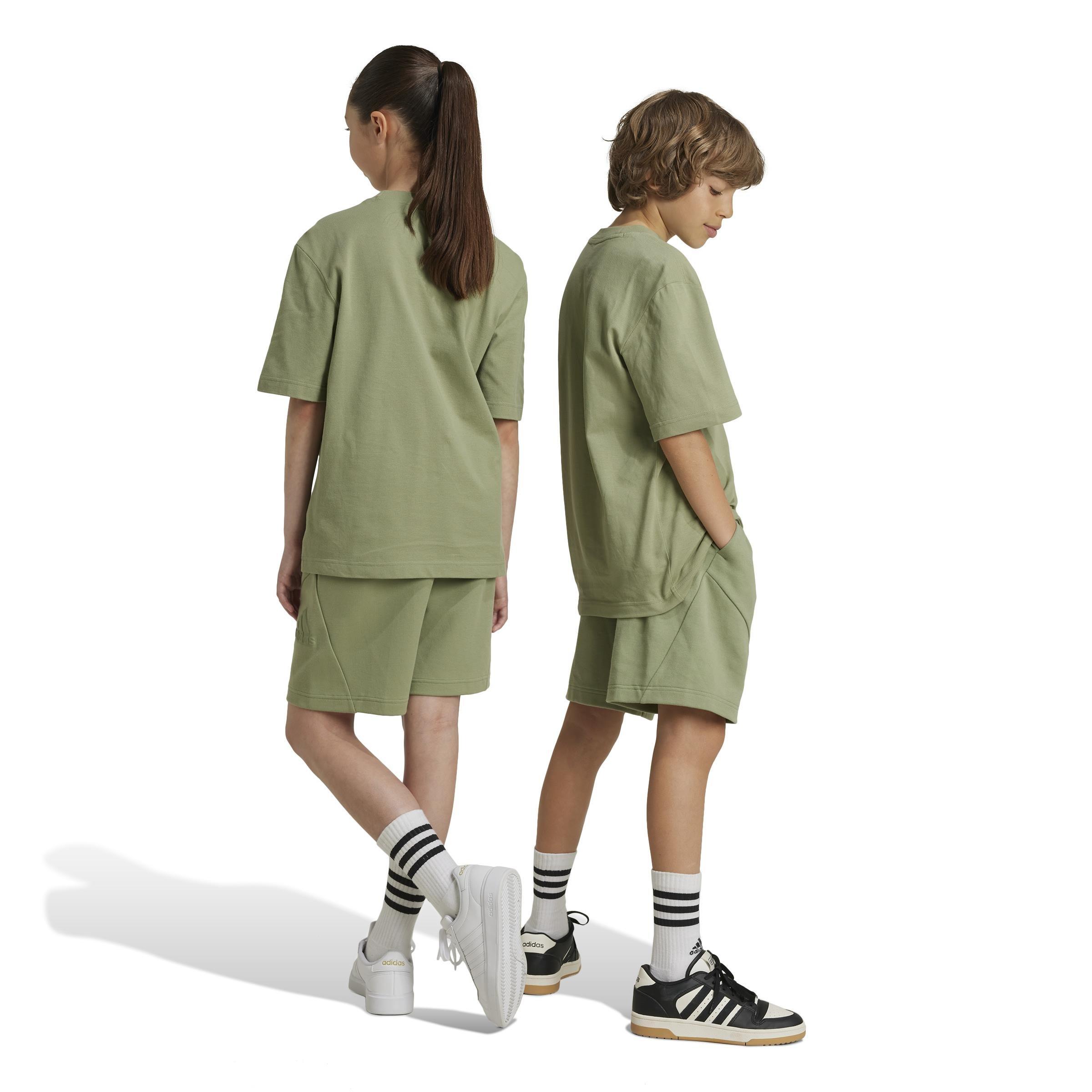 Kids Unisex Future Icons Logo 8-Inch Shorts, Green, A701_ONE, large image number 3