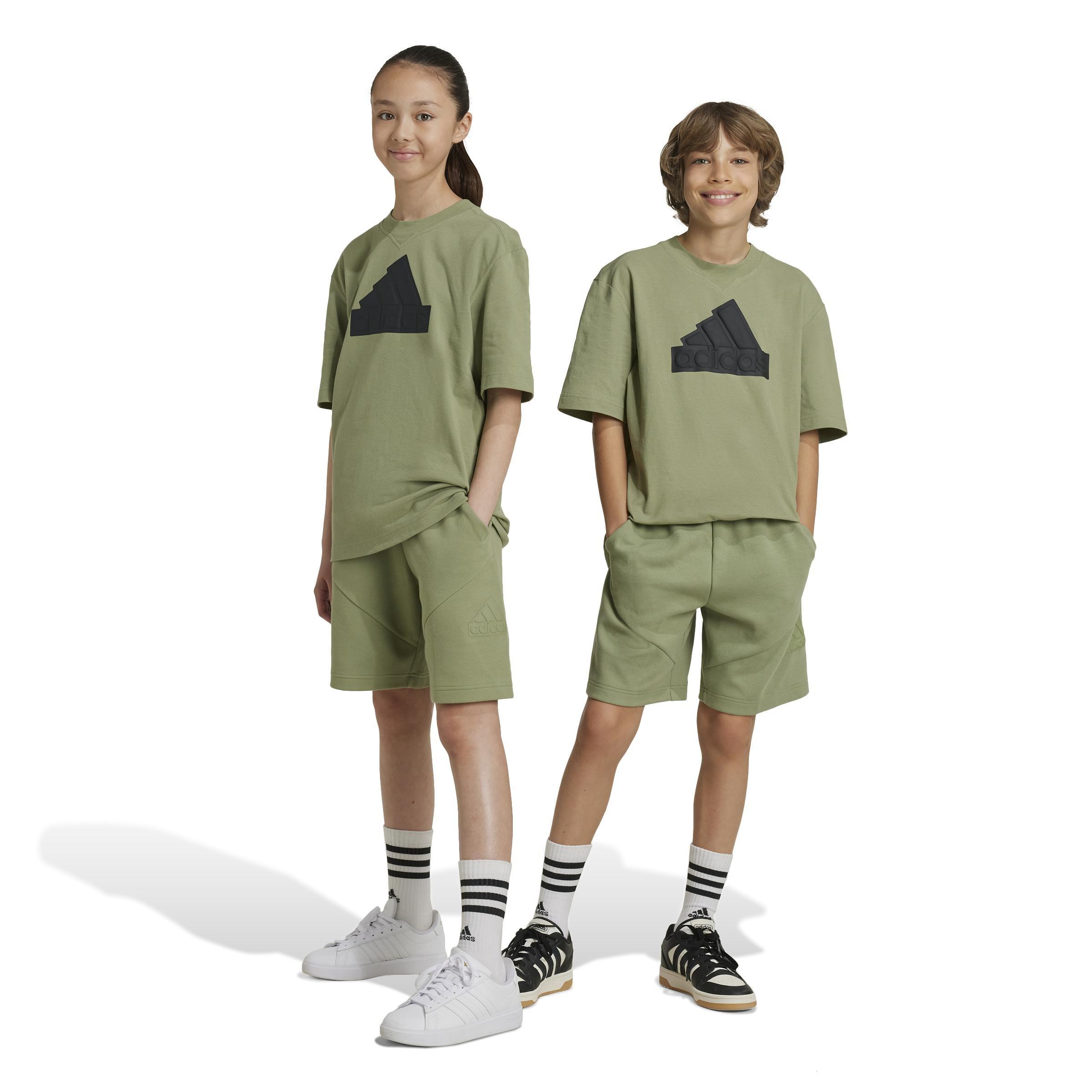 Kids Unisex Future Icons Logo 8-Inch Shorts, Green, A701_ONE, large image number 12