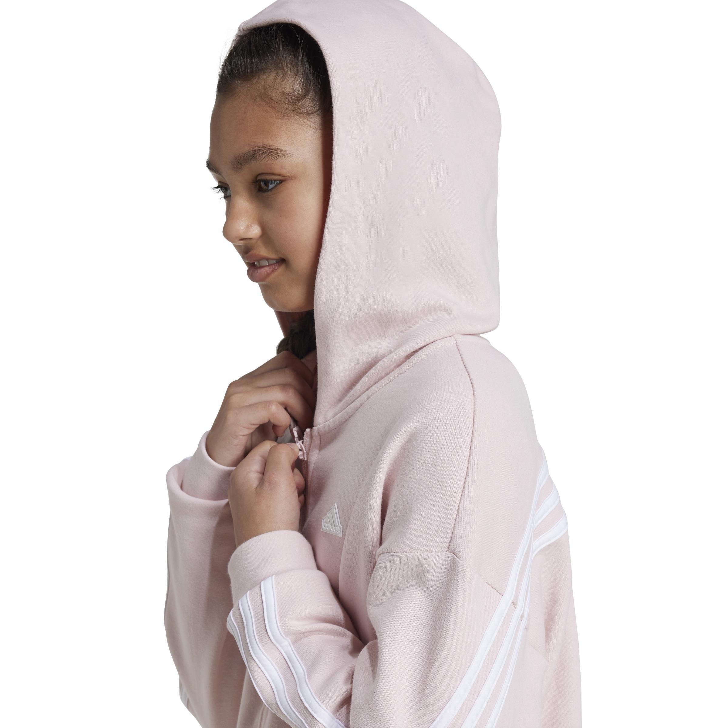 Future Icons 3-Stripes Full-Zip Hoodie, Pink, A701_ONE, large image number 4