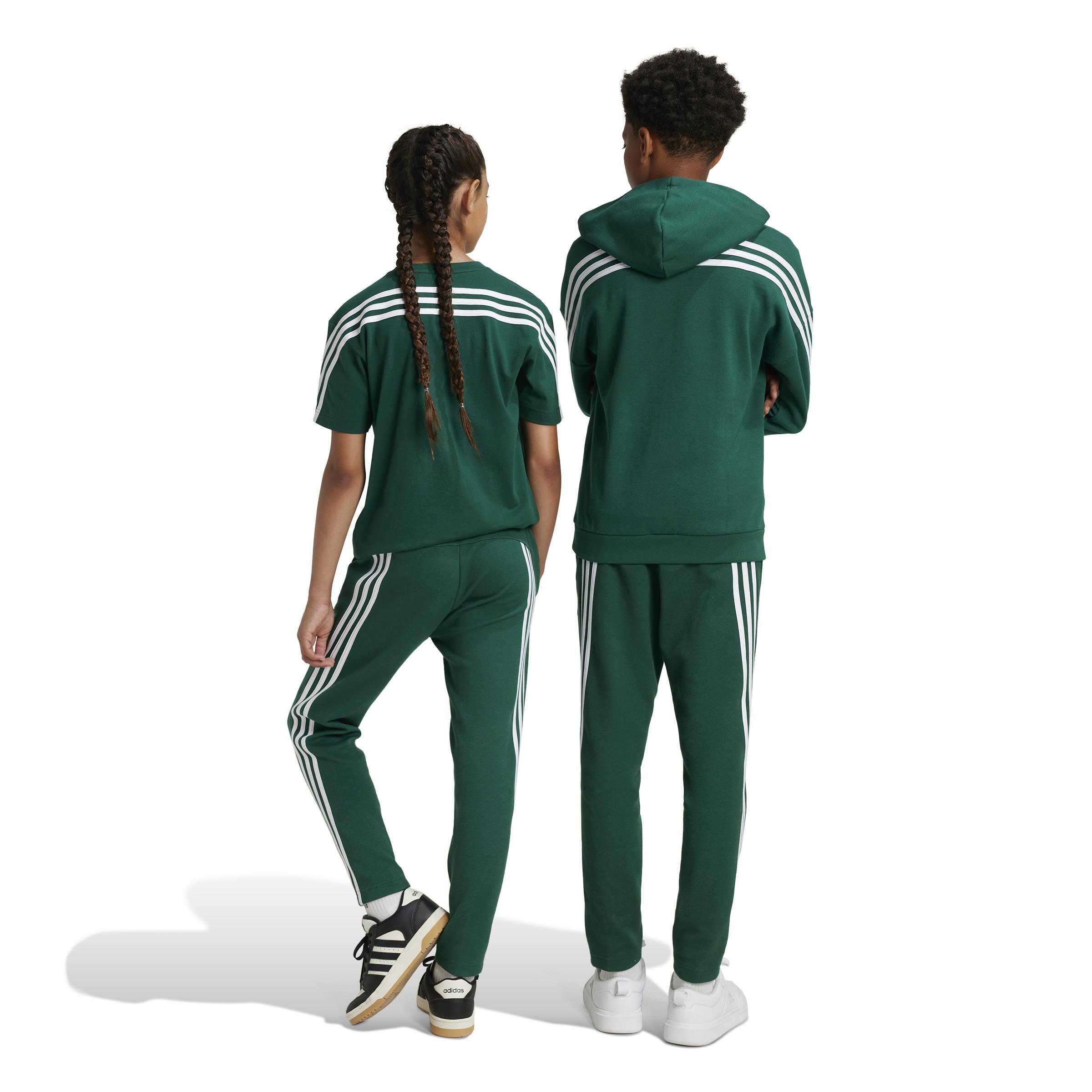 Future Icons 3-Stripes Ankle-Length Tracksuit Bottoms, Green, A701_ONE, large image number 2