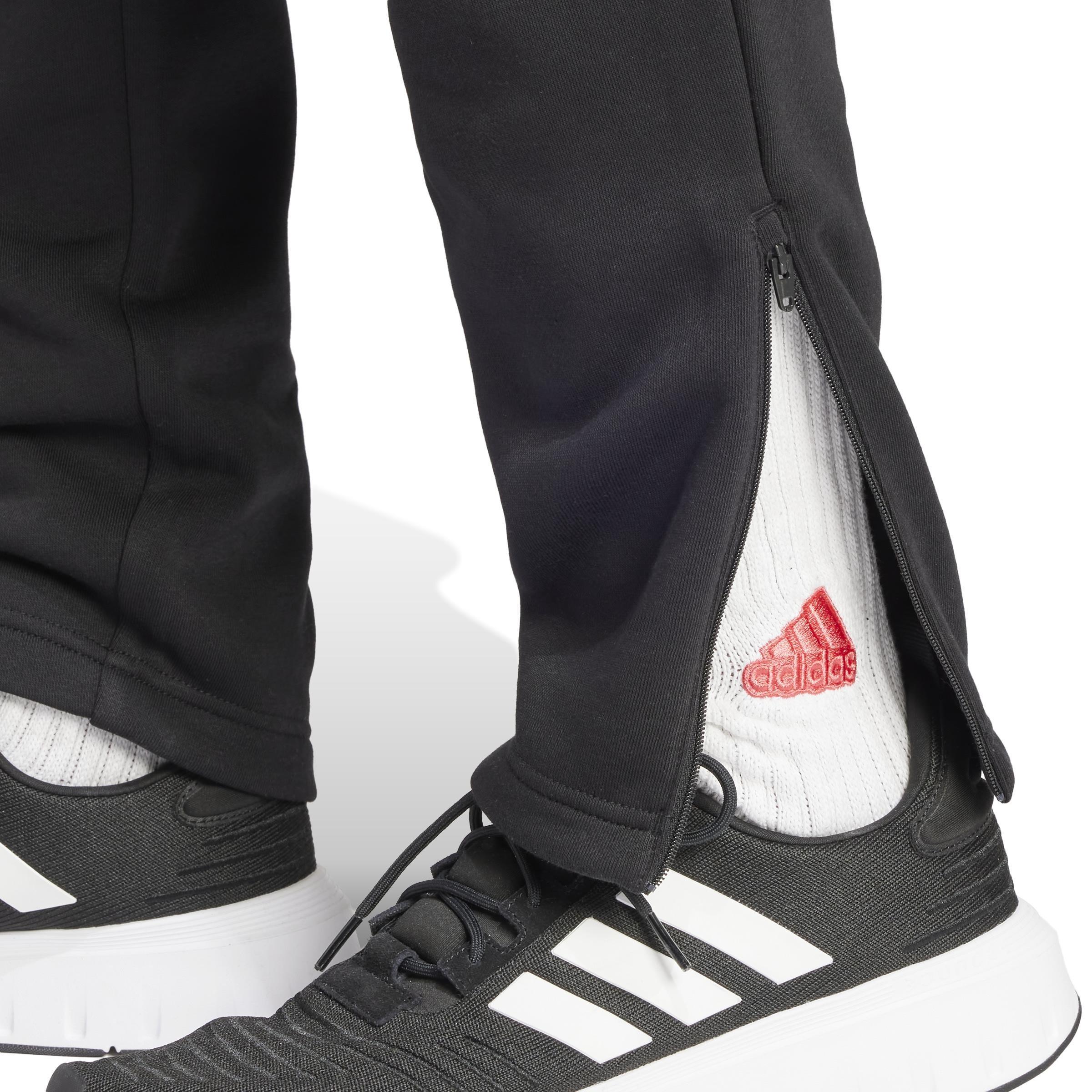 adidas - Men All Szn Fleece Tapered Leg Zip Joggers, Black