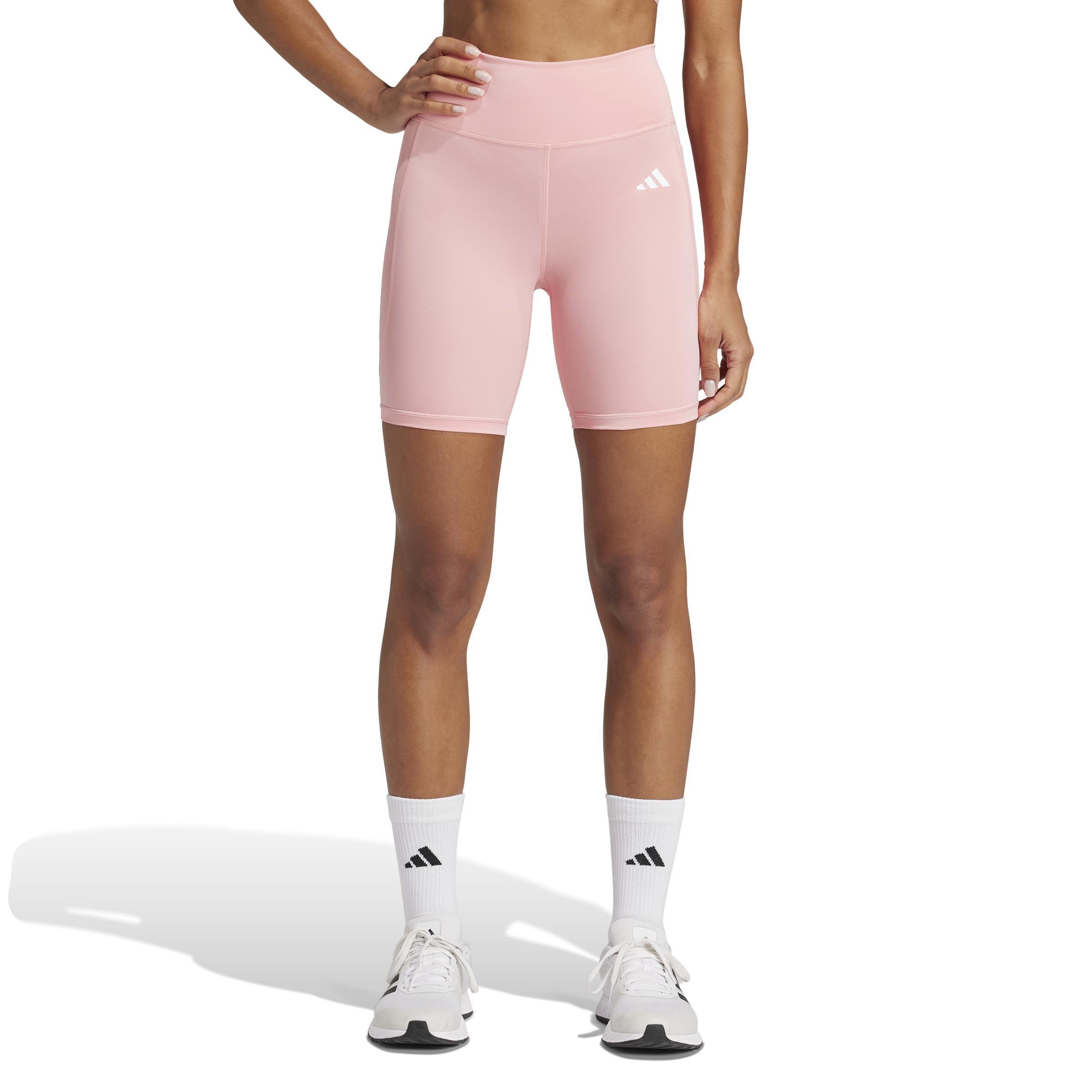 Optime Essentials Stash Pocket 7-Inch Short Leggings, Pink, A701_ONE, large image number 6