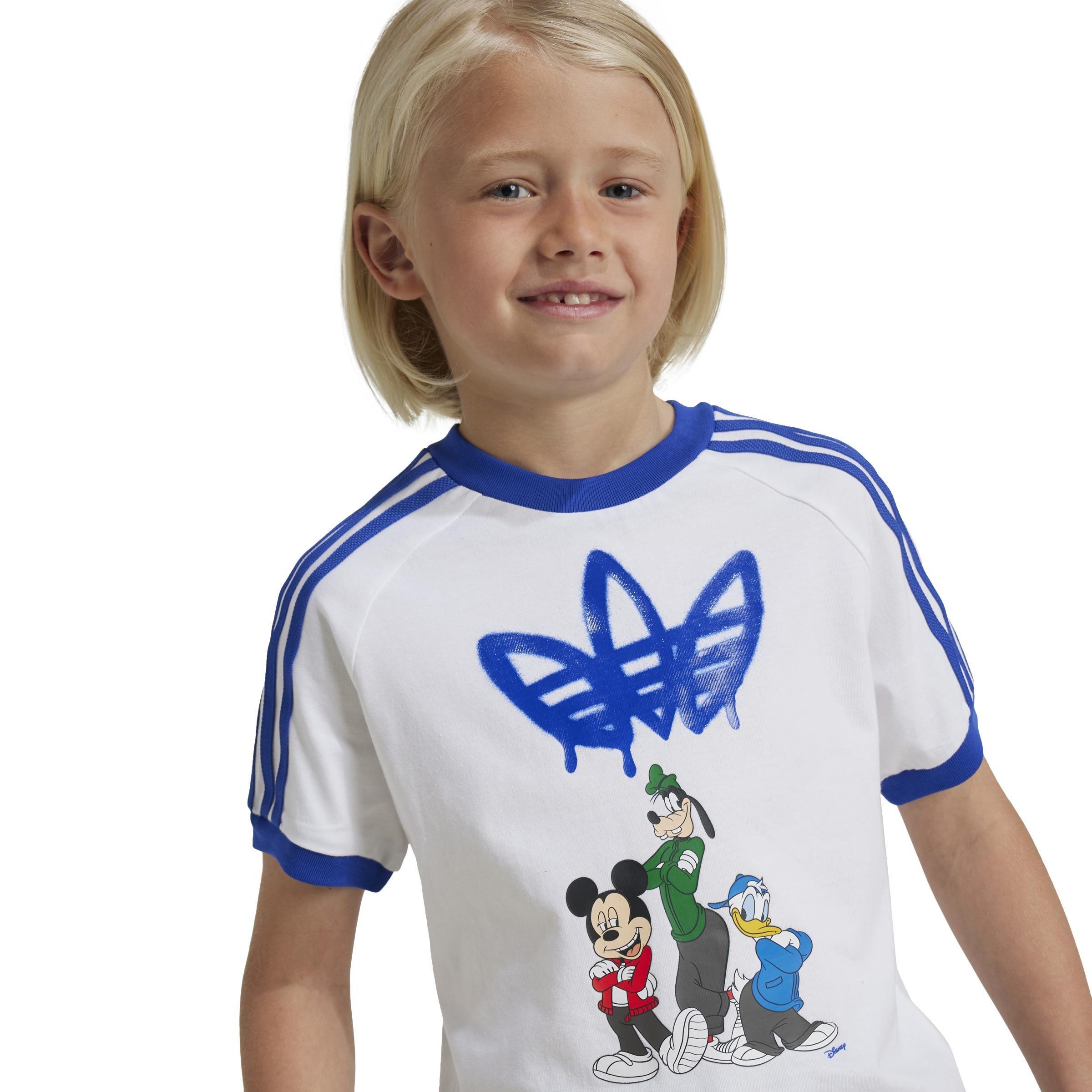 Kids Unisex Disney Mickey Mouse Shorts Tee Set, White, A701_ONE, large image number 4