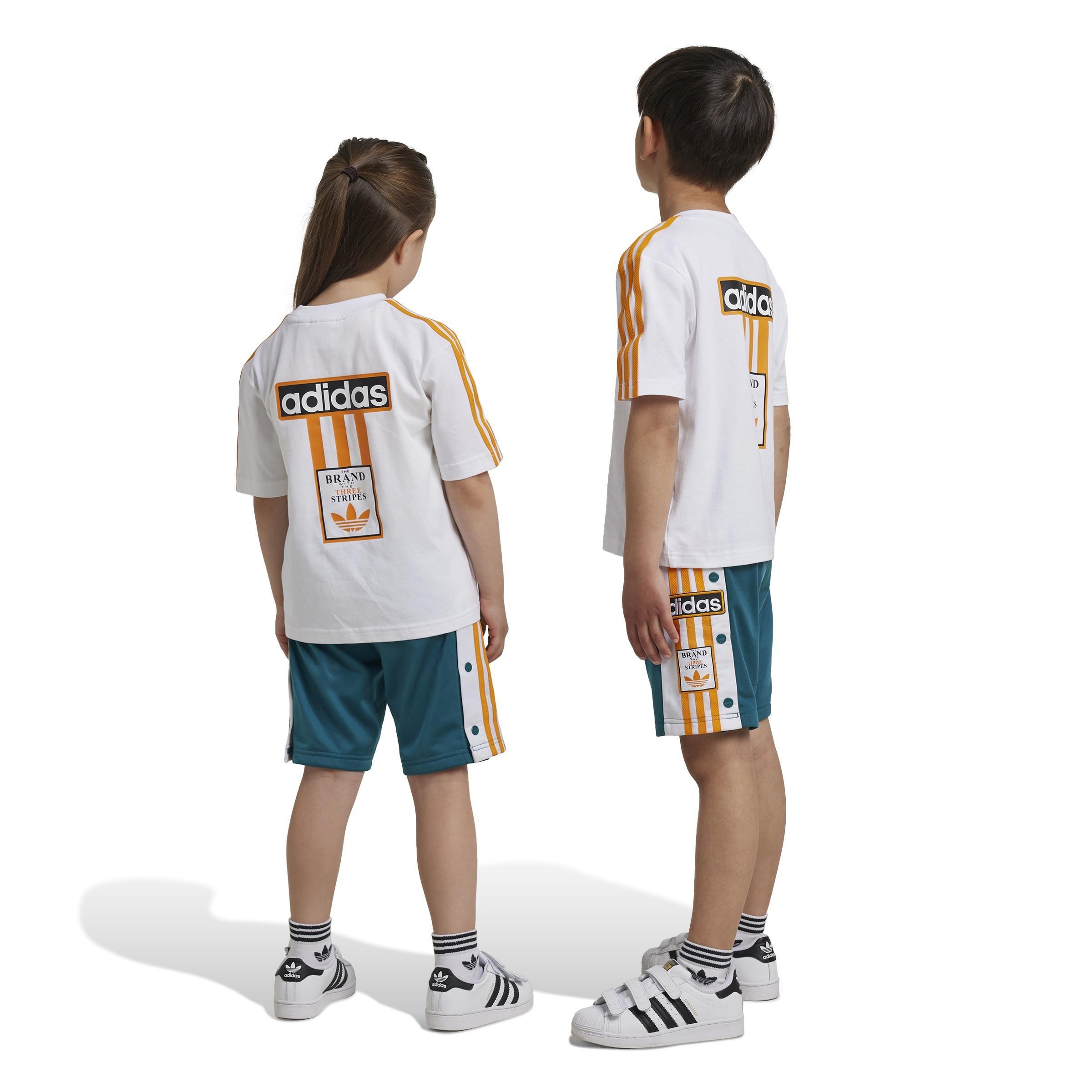 Unisex Shorts Tee Set, White, A701_ONE, large image number 1