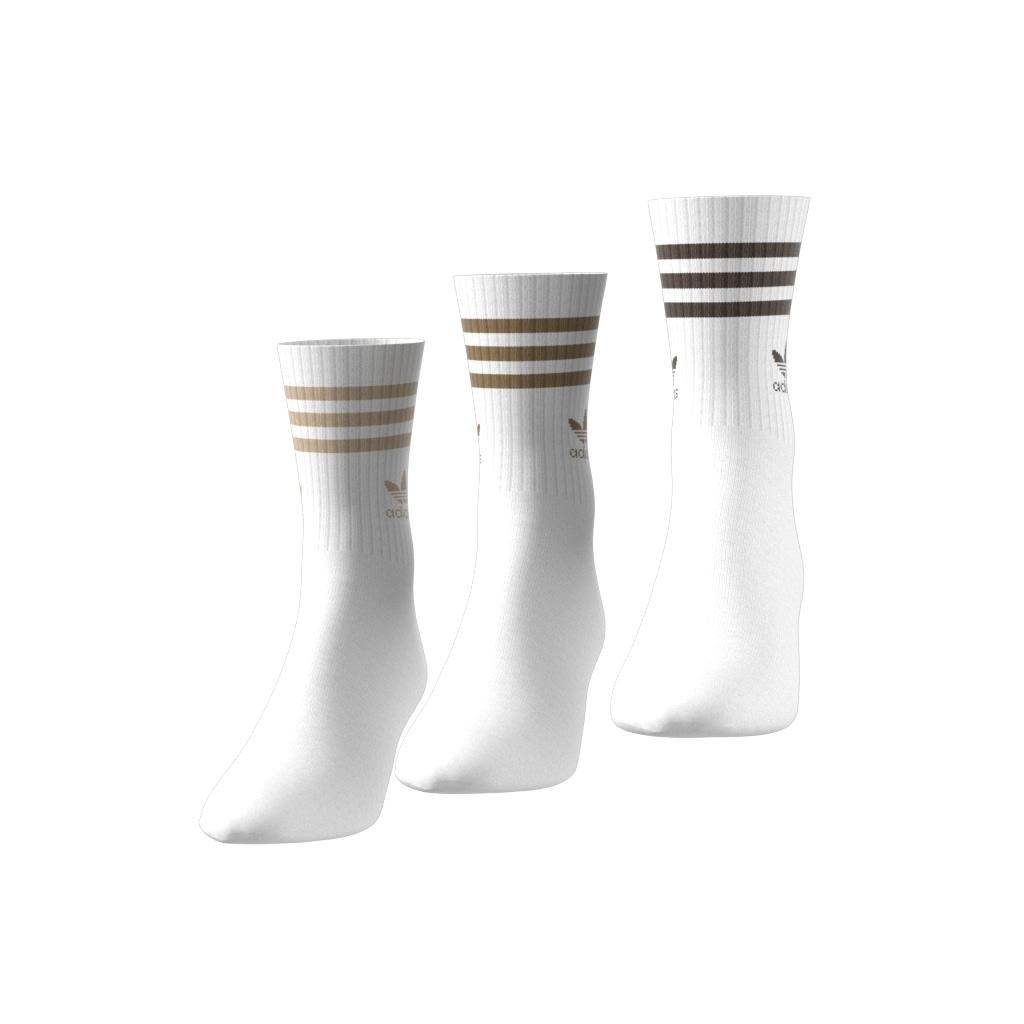 Unisex Mid Cut Crew Socks 3 Pairs, White, A701_ONE, large image number 8