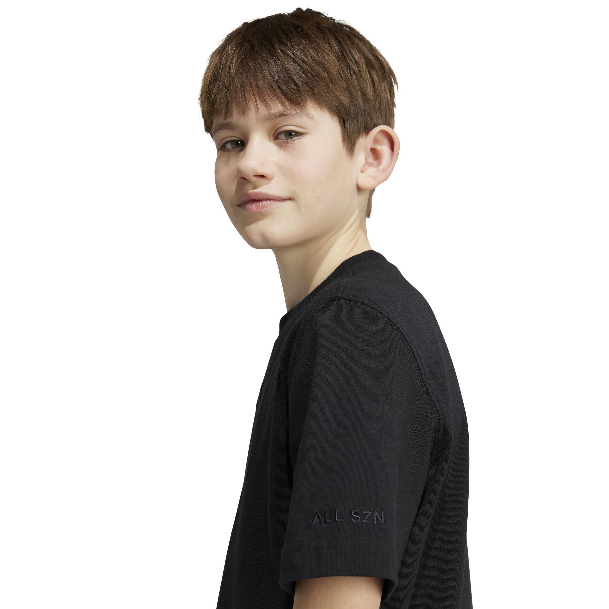 Kids Unisex All Szn T-Shirt, Black, A701_ONE, large image number 4