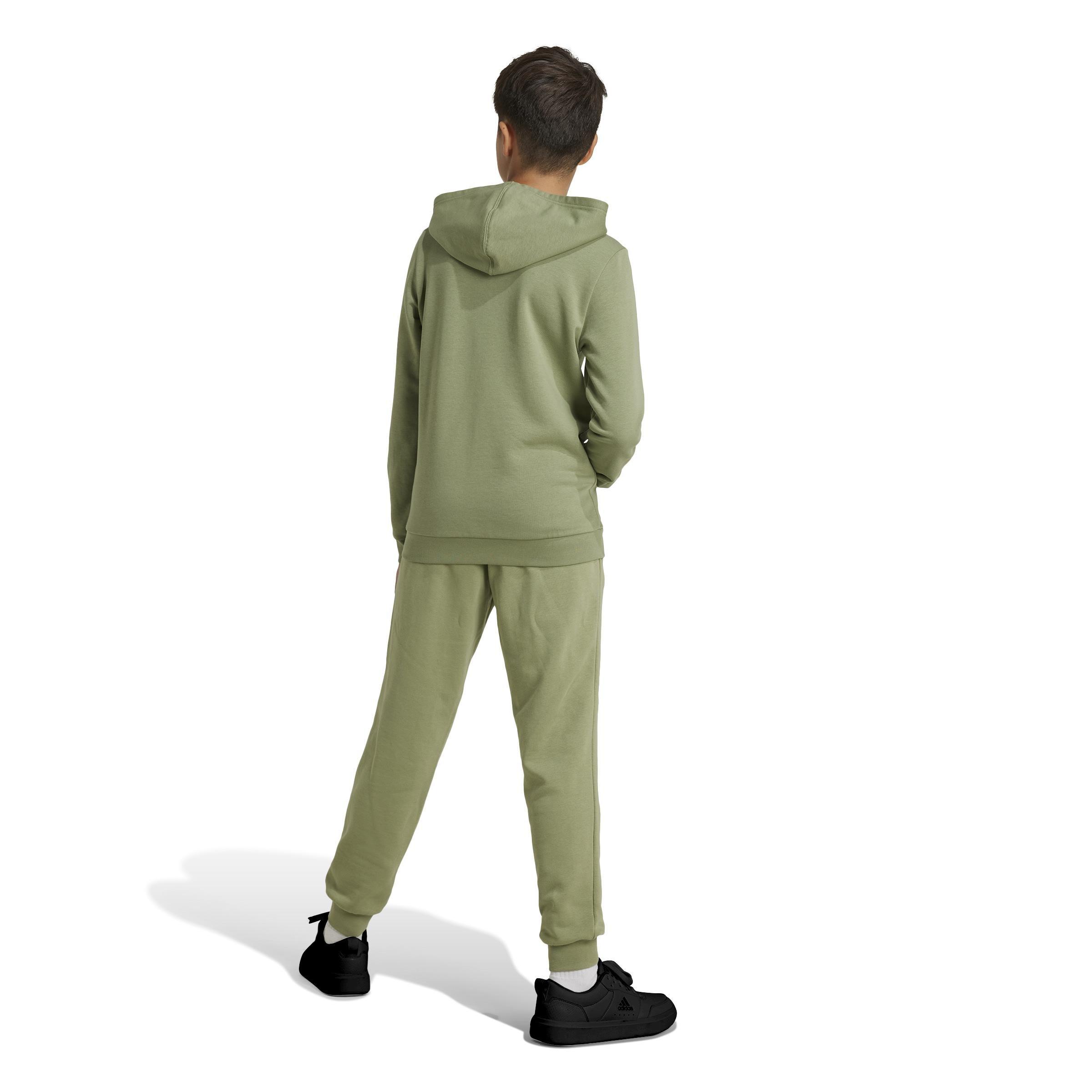 Kids Unisex Essentials Regular Fit Big Logo Cotton Joggers, Green, A701_ONE, large image number 2