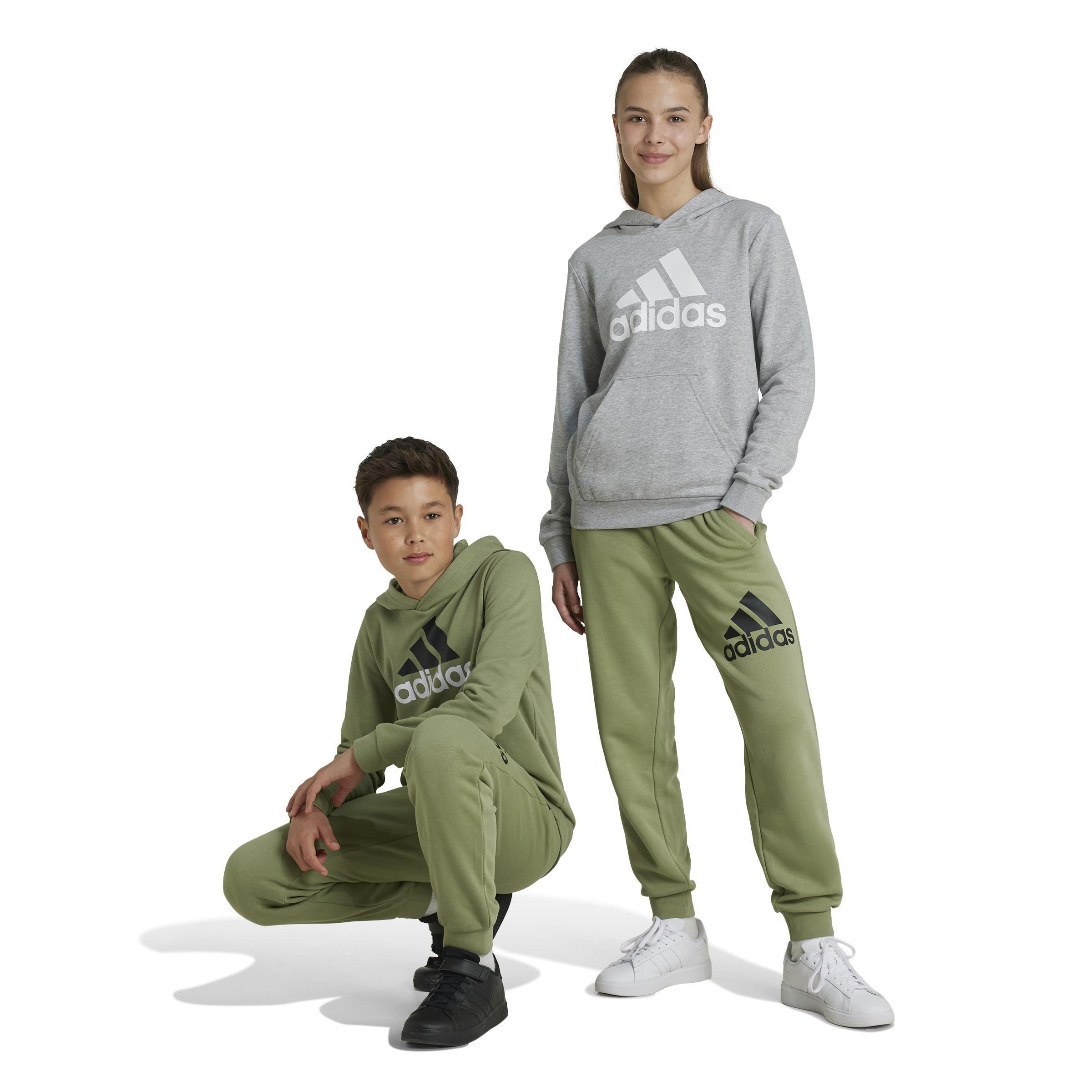 Kids Unisex Essentials Regular Fit Big Logo Cotton Joggers, Green, A701_ONE, large image number 7