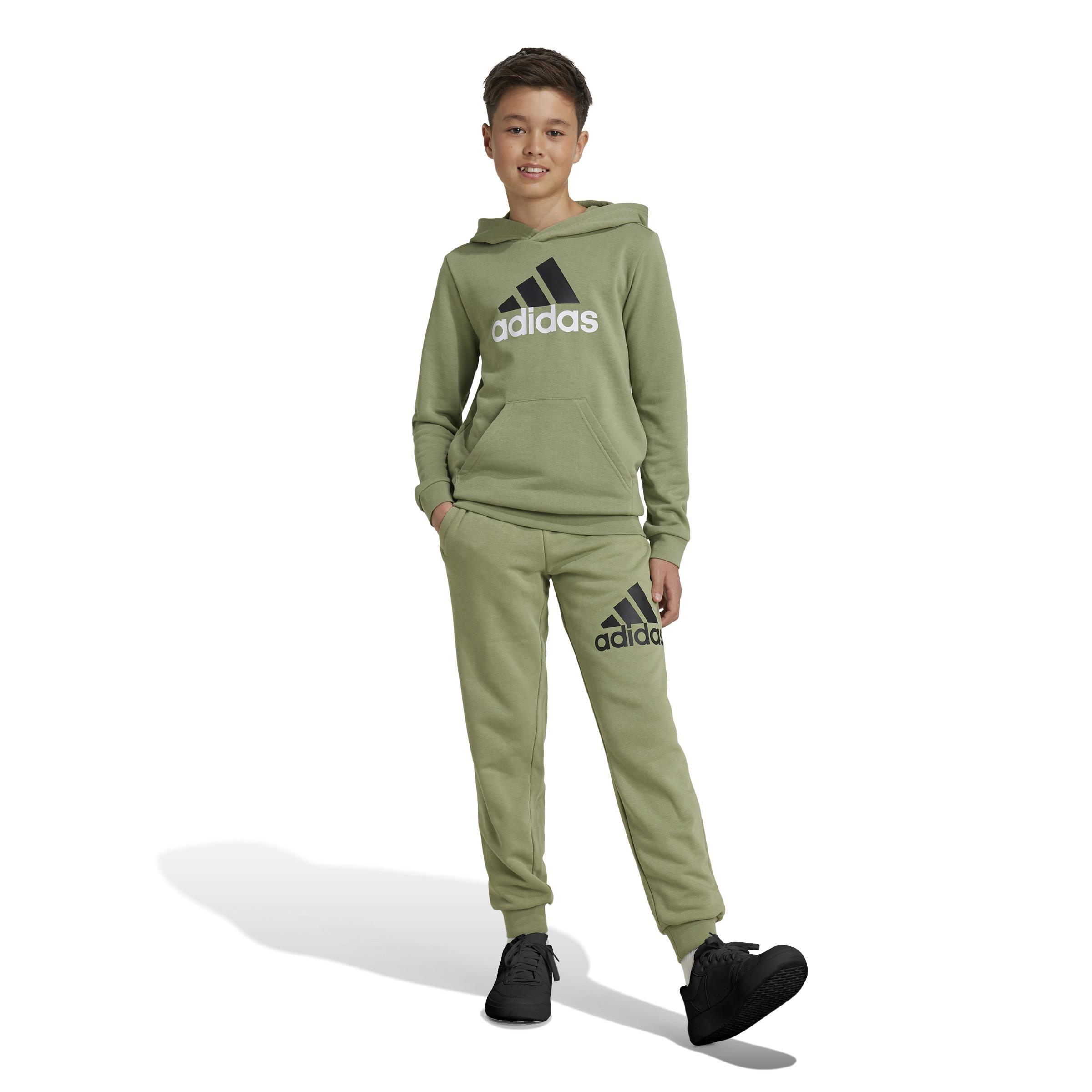 Kids Unisex Essentials Regular Fit Big Logo Cotton Joggers, Green, A701_ONE, large image number 13