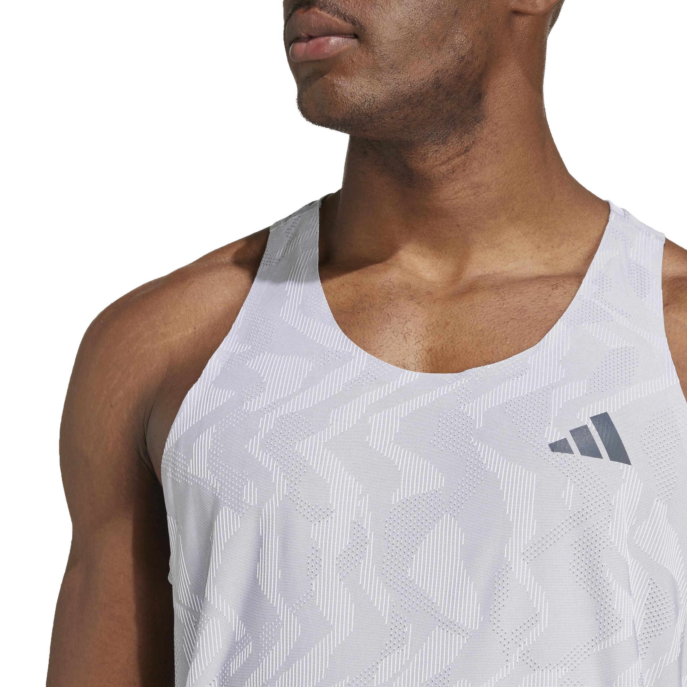 Ultimate Engineered Running Singlet, Grey, A701_ONE, large image number 5