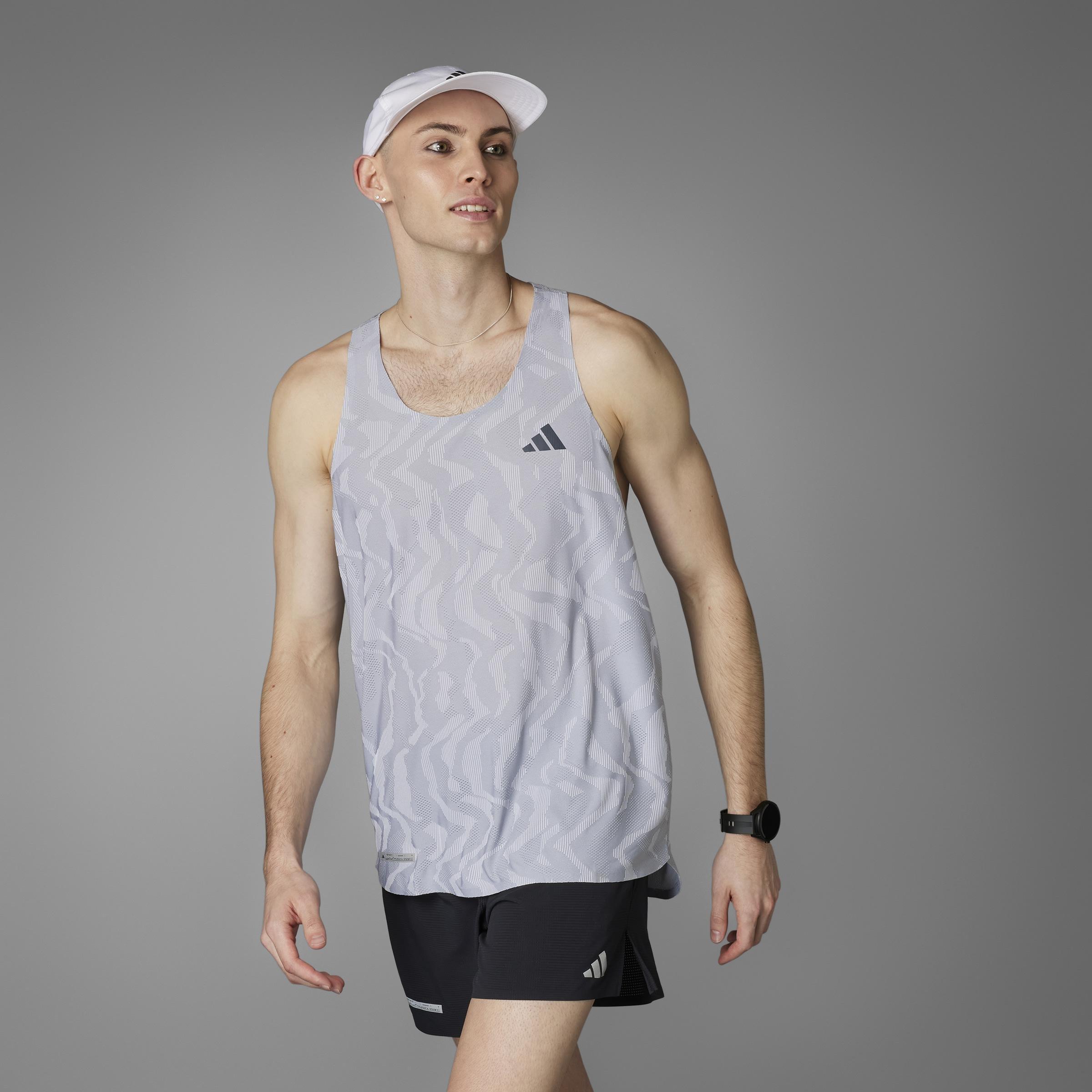 Ultimate Engineered Running Singlet, Grey, A701_ONE, large image number 11