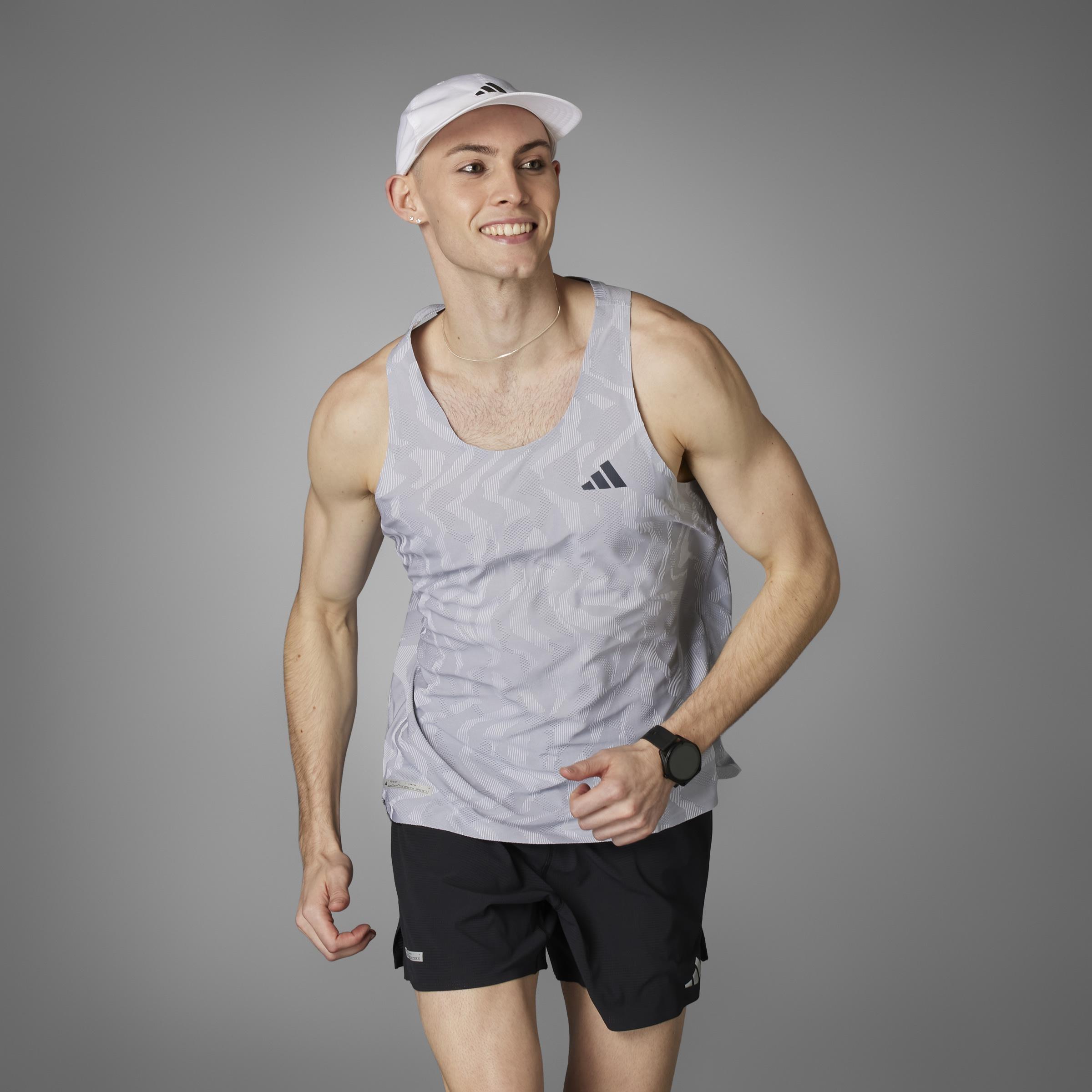 Ultimate Engineered Running Singlet, Grey, A701_ONE, large image number 13