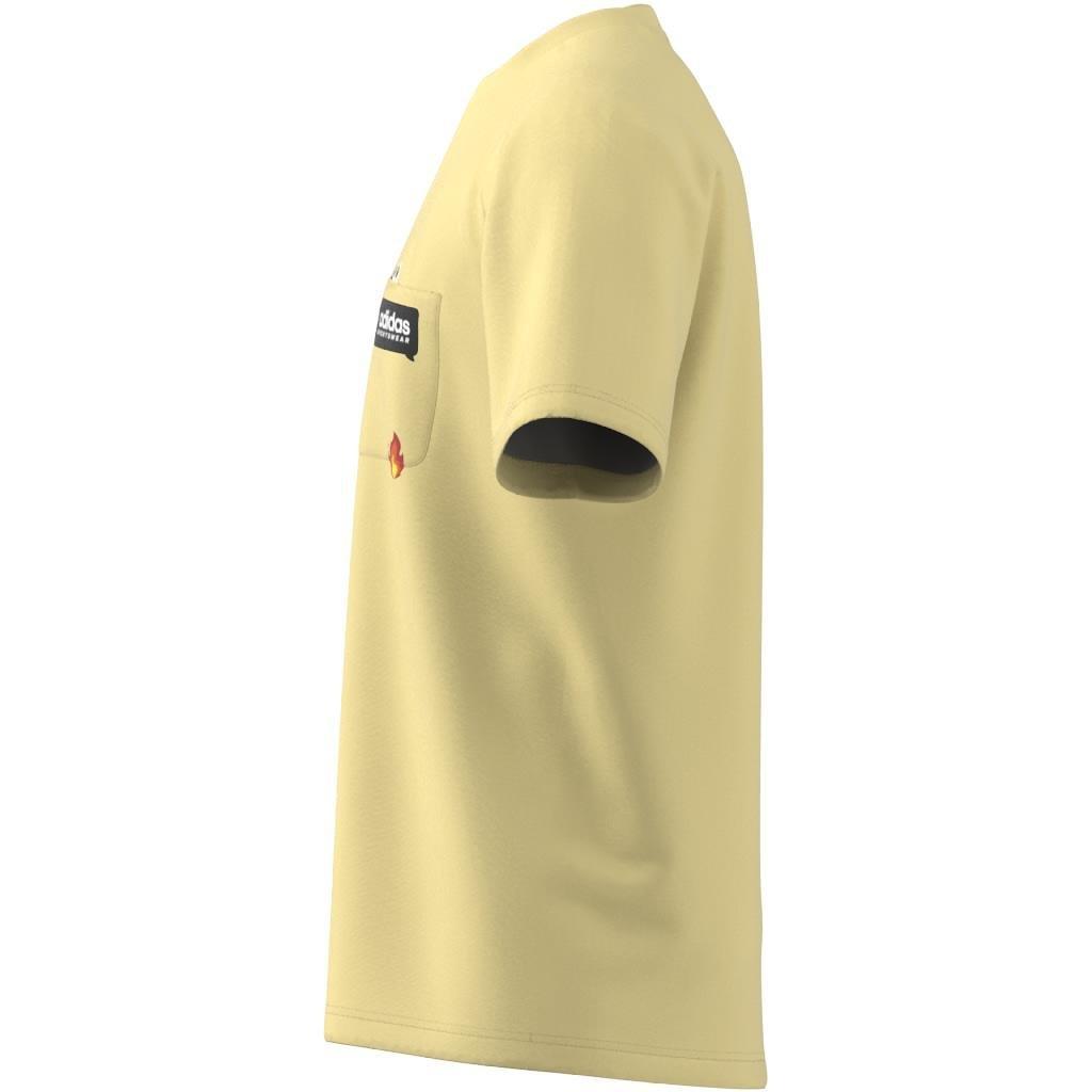 Remoji Pocket Graphic T-Shirt, Yellow, A701_ONE, large image number 6