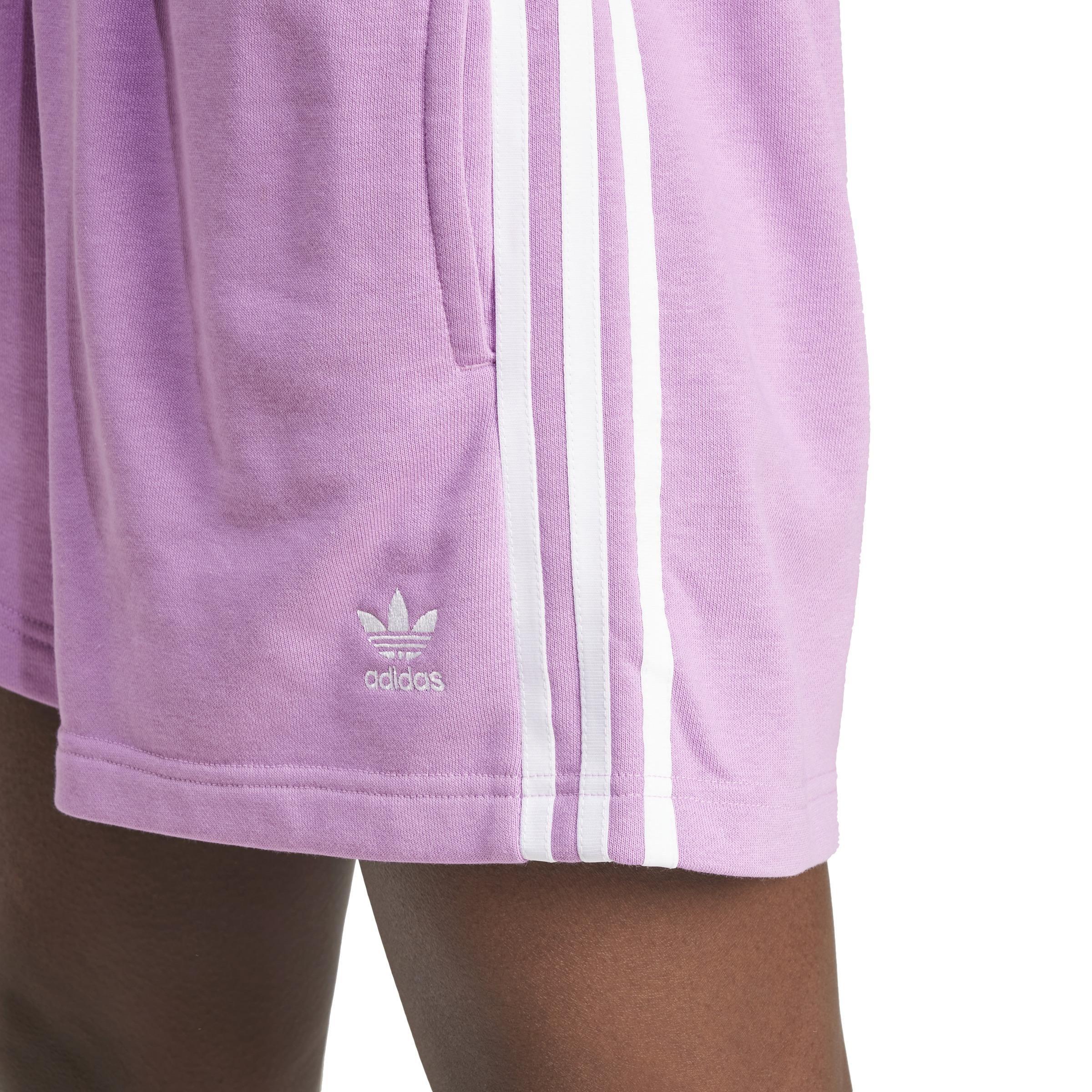 Women 3-Stripes French Terry Shorts, Purple, A701_ONE, large image number 6