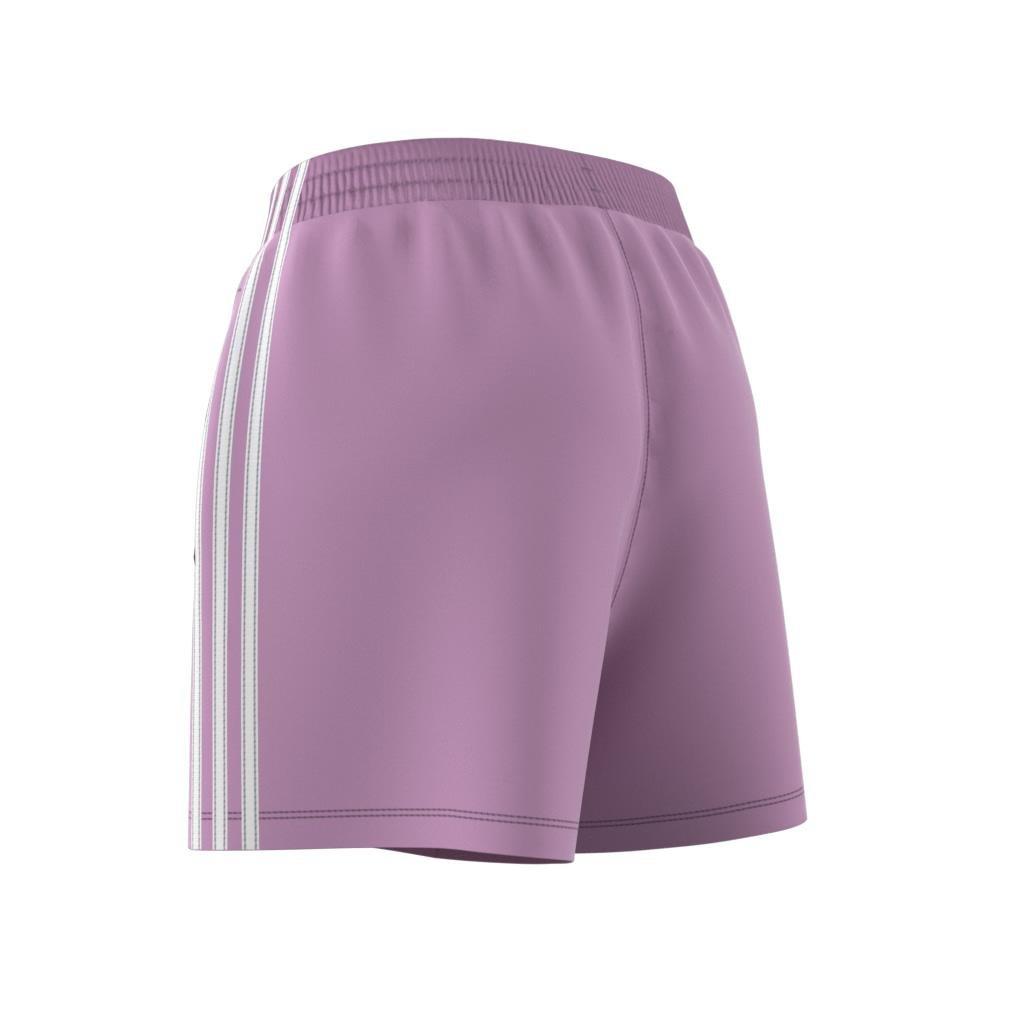 Women 3-Stripes French Terry Shorts, Purple, A701_ONE, large image number 9