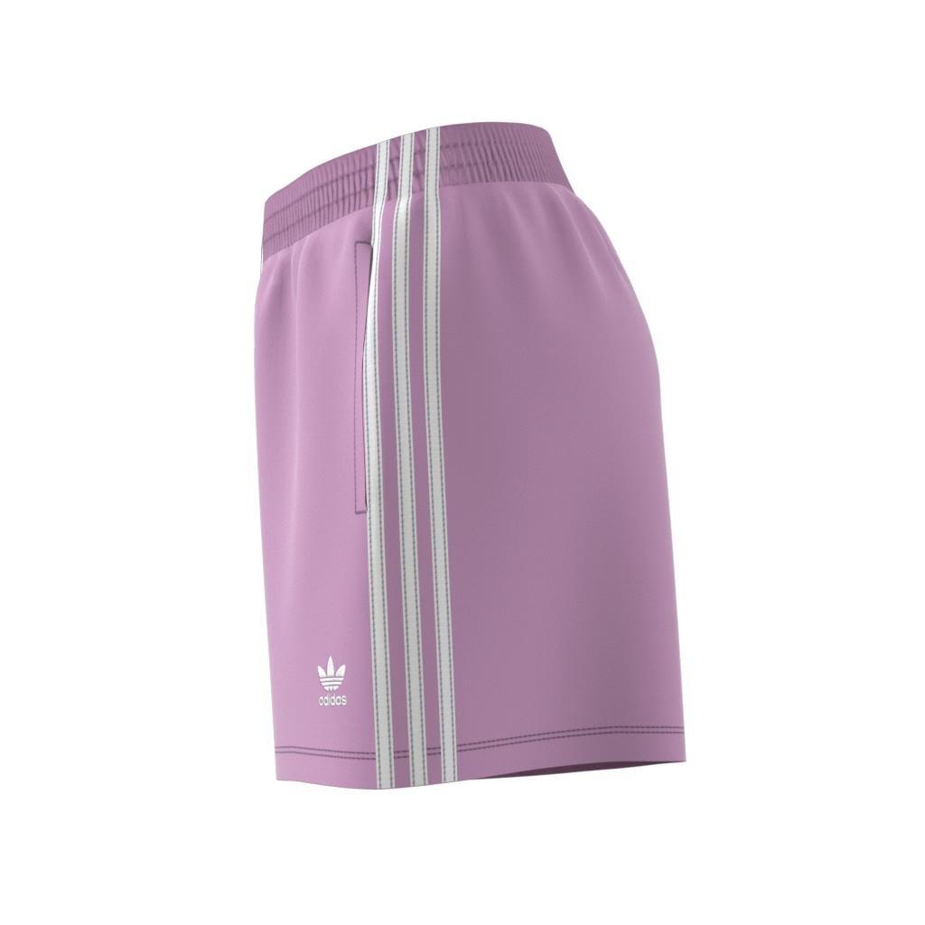 Women 3-Stripes French Terry Shorts, Purple, A701_ONE, large image number 11