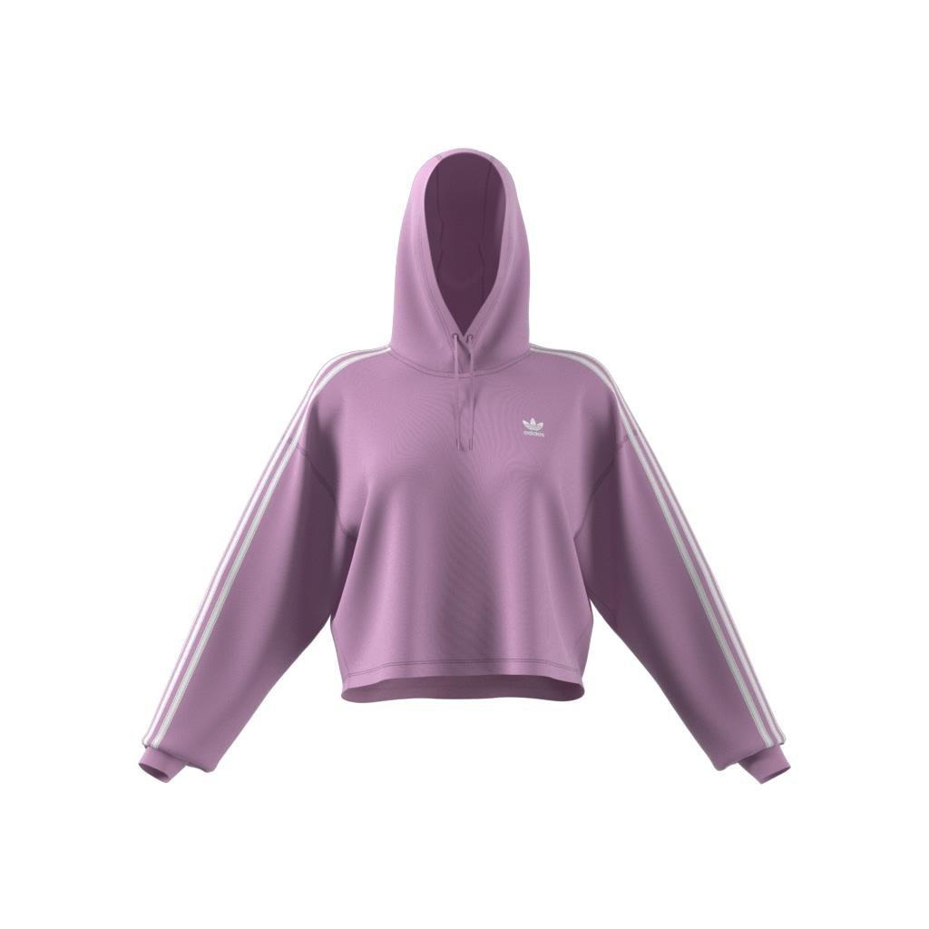 Adicolor 3-Stripes Short Hoodie, Purple, A701_ONE, large image number 11