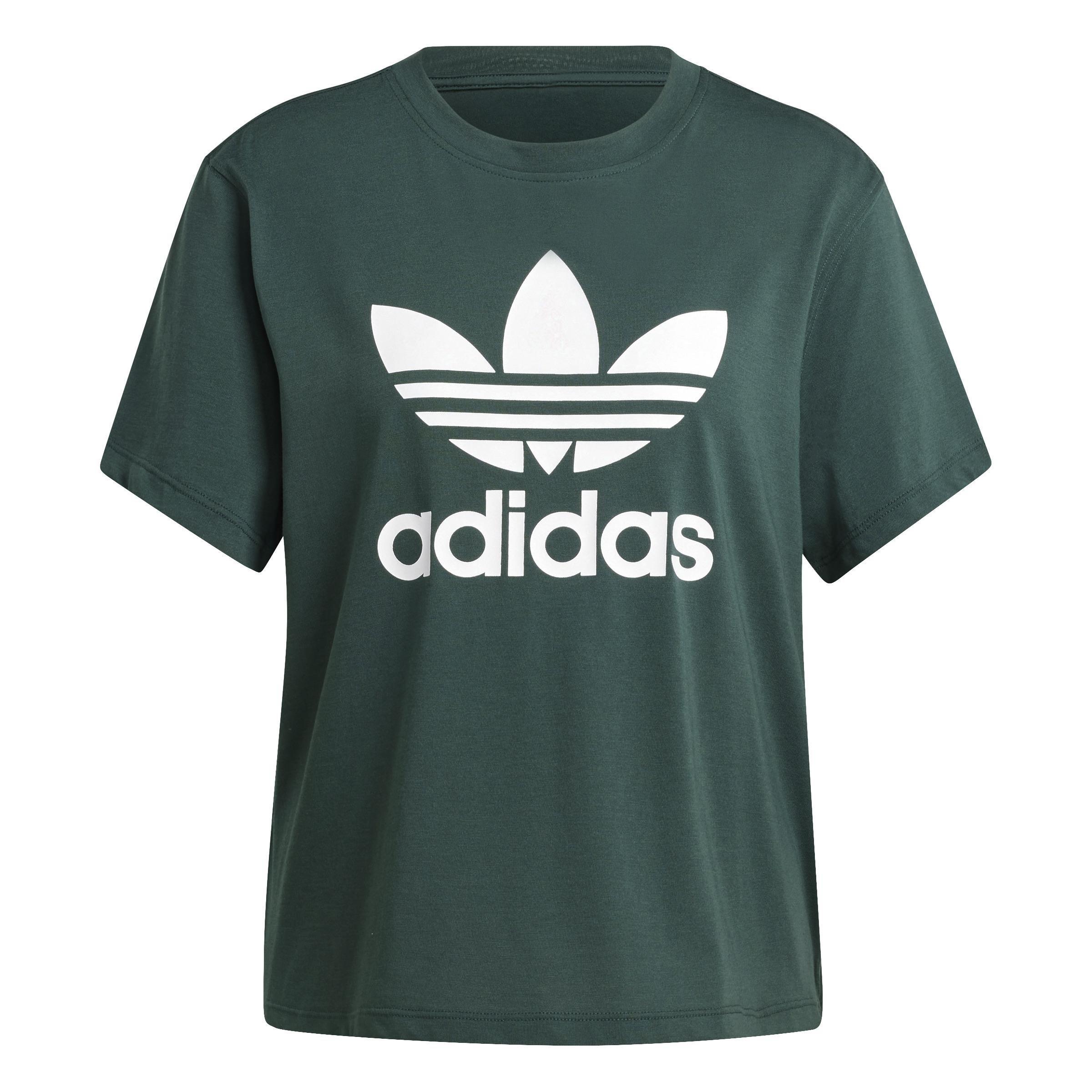 Adicolor Trefoil Boxy T-Shirt, Green, A701_ONE, large image number 1