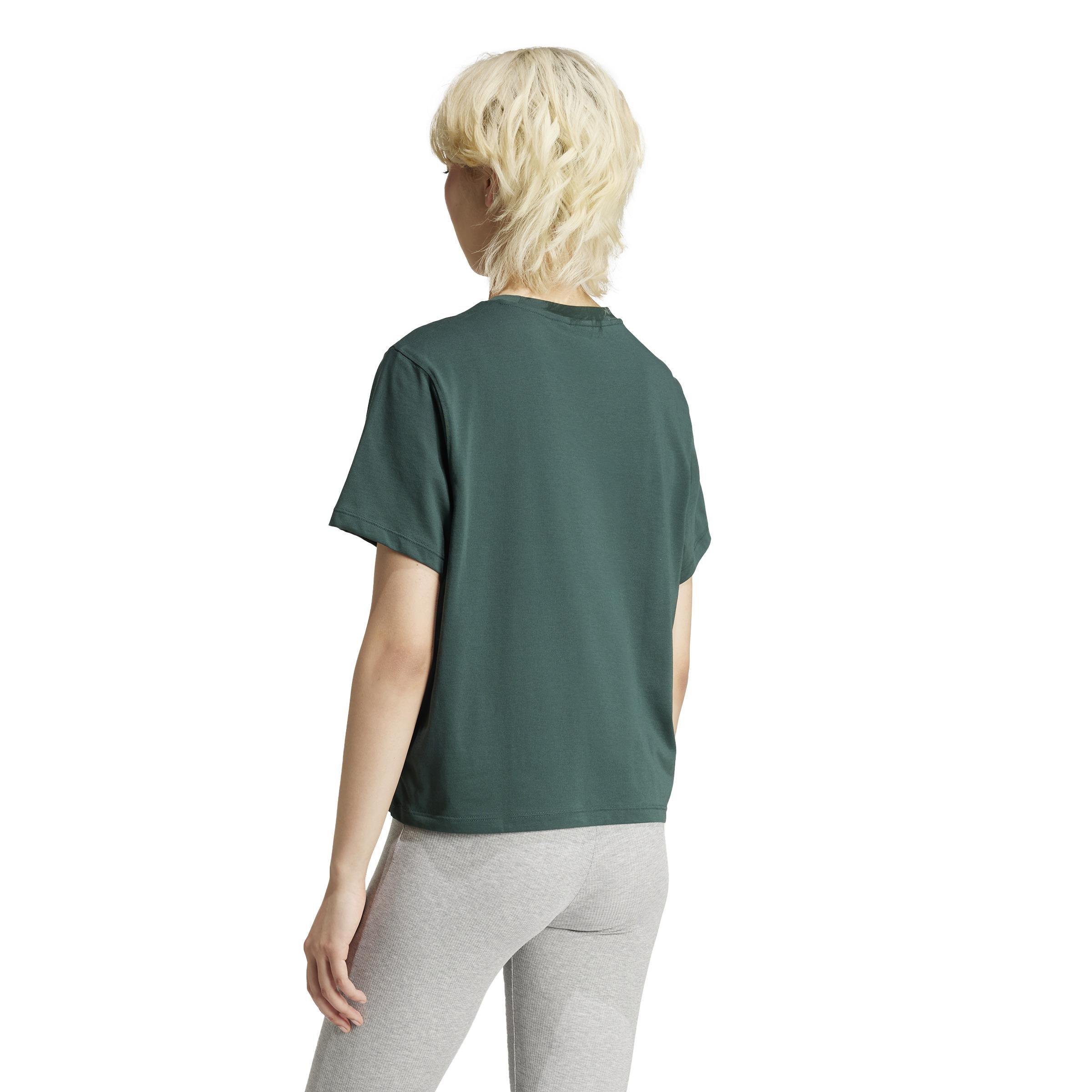 Adicolor Trefoil Boxy T-Shirt, Green, A701_ONE, large image number 3