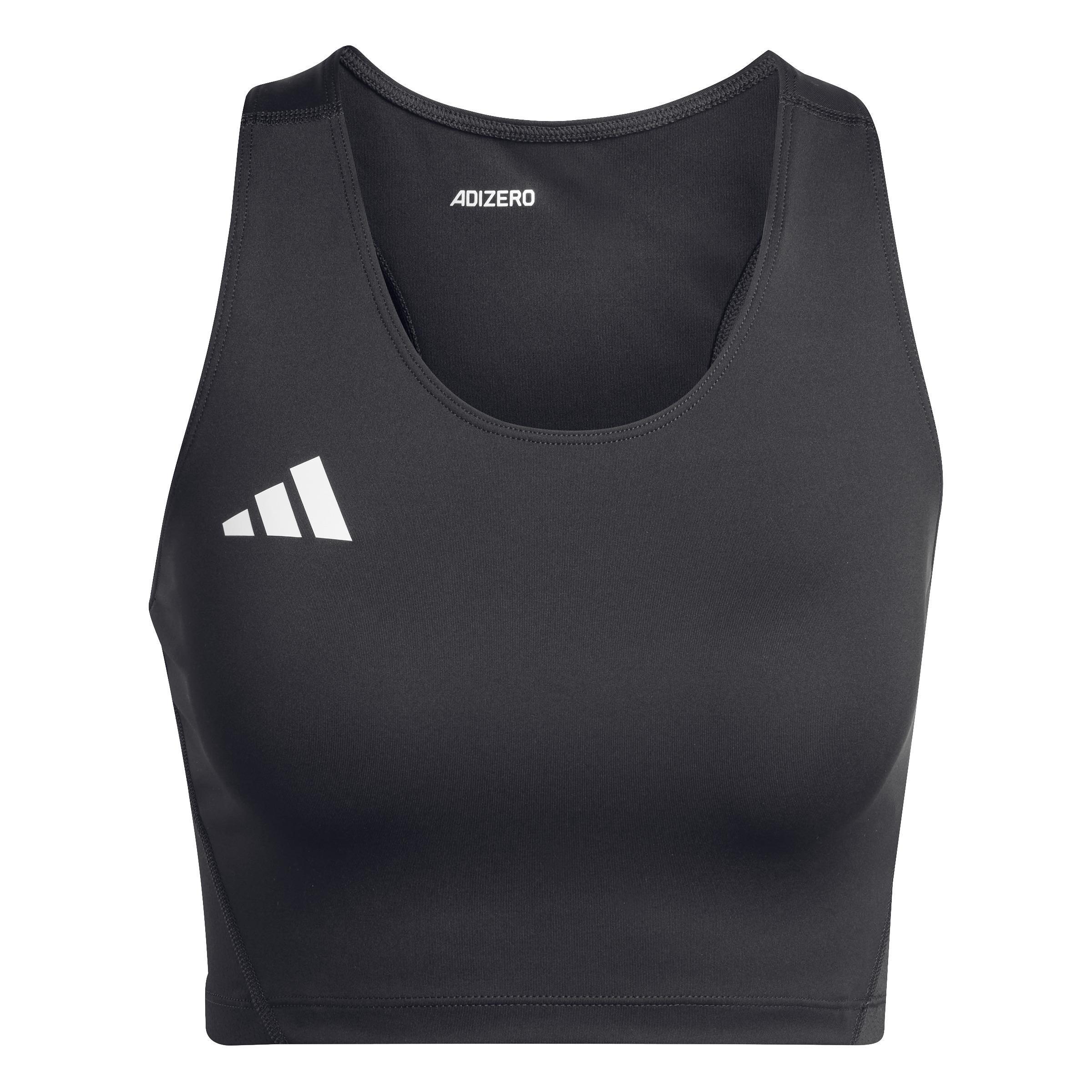 Adizero Essentials Running Crop Top, Black, A701_ONE, large image number 0