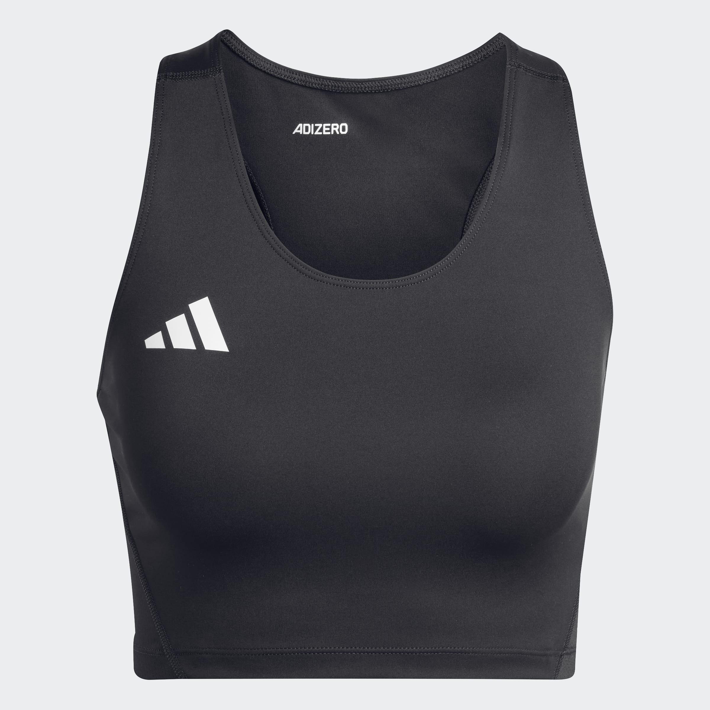Adizero Essentials Running Crop Top, Black, A701_ONE, large image number 0